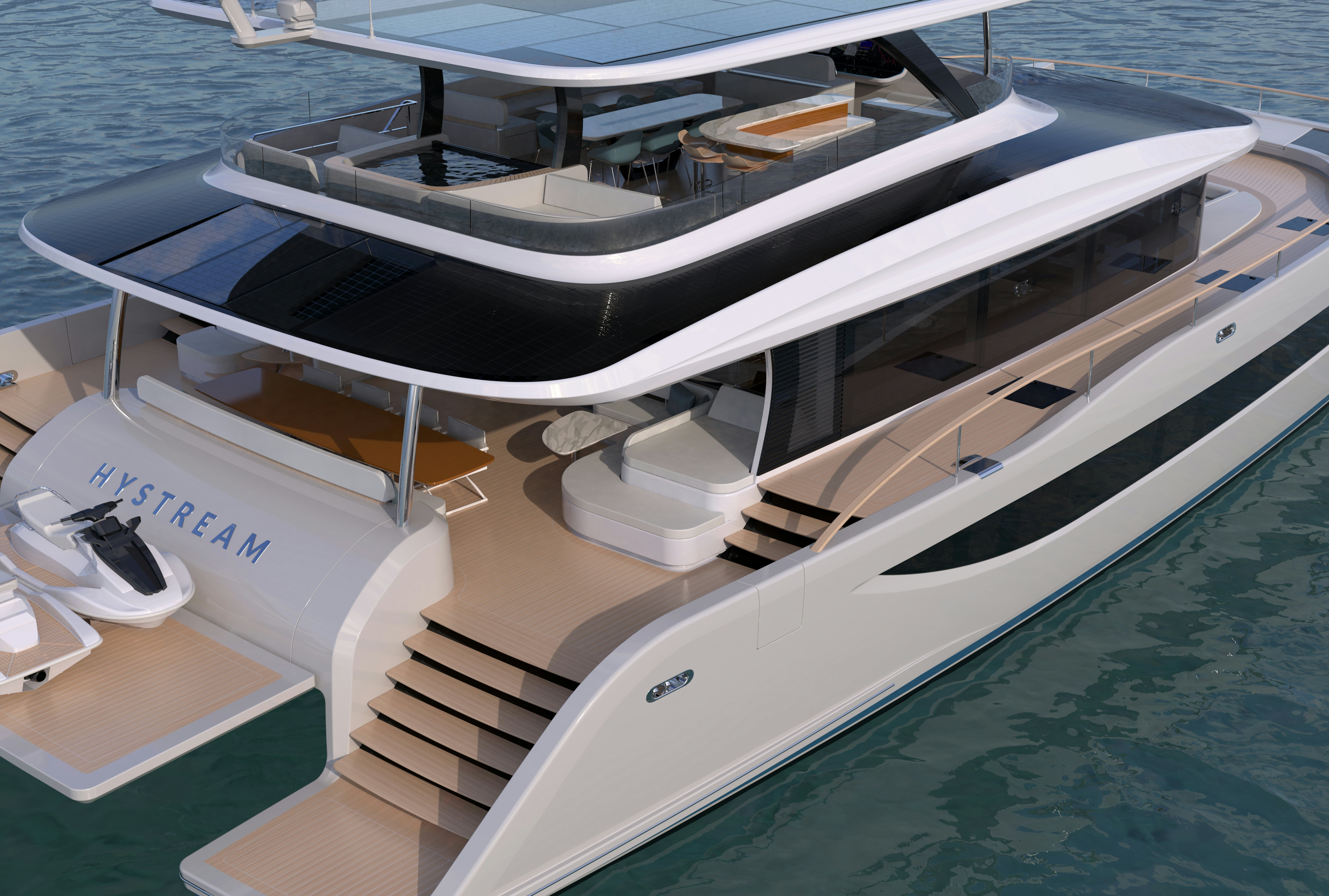 a boat on the water aboard HS 80 Yacht for Sale