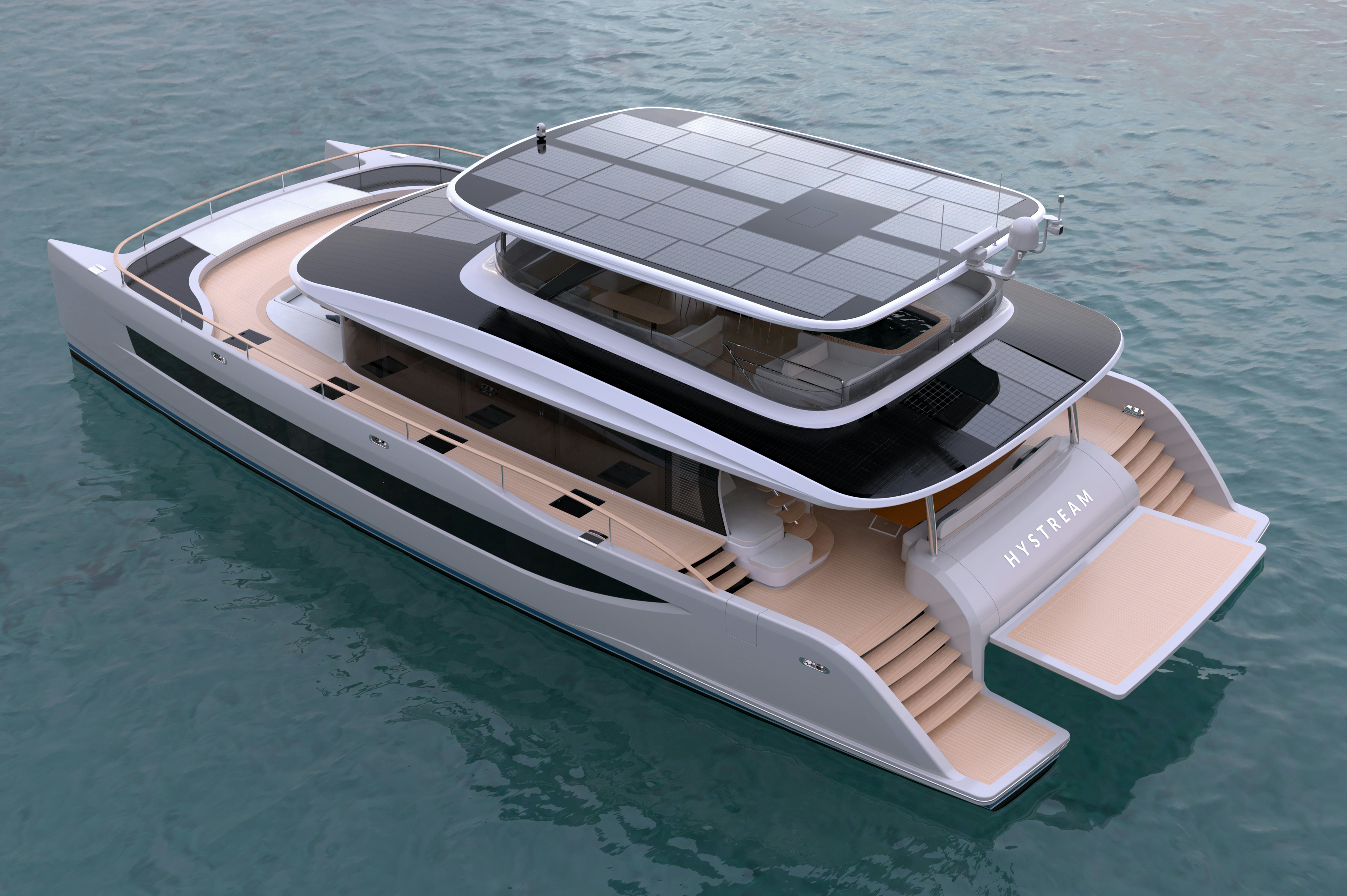 a boat on the water aboard HS 80 Yacht for Sale