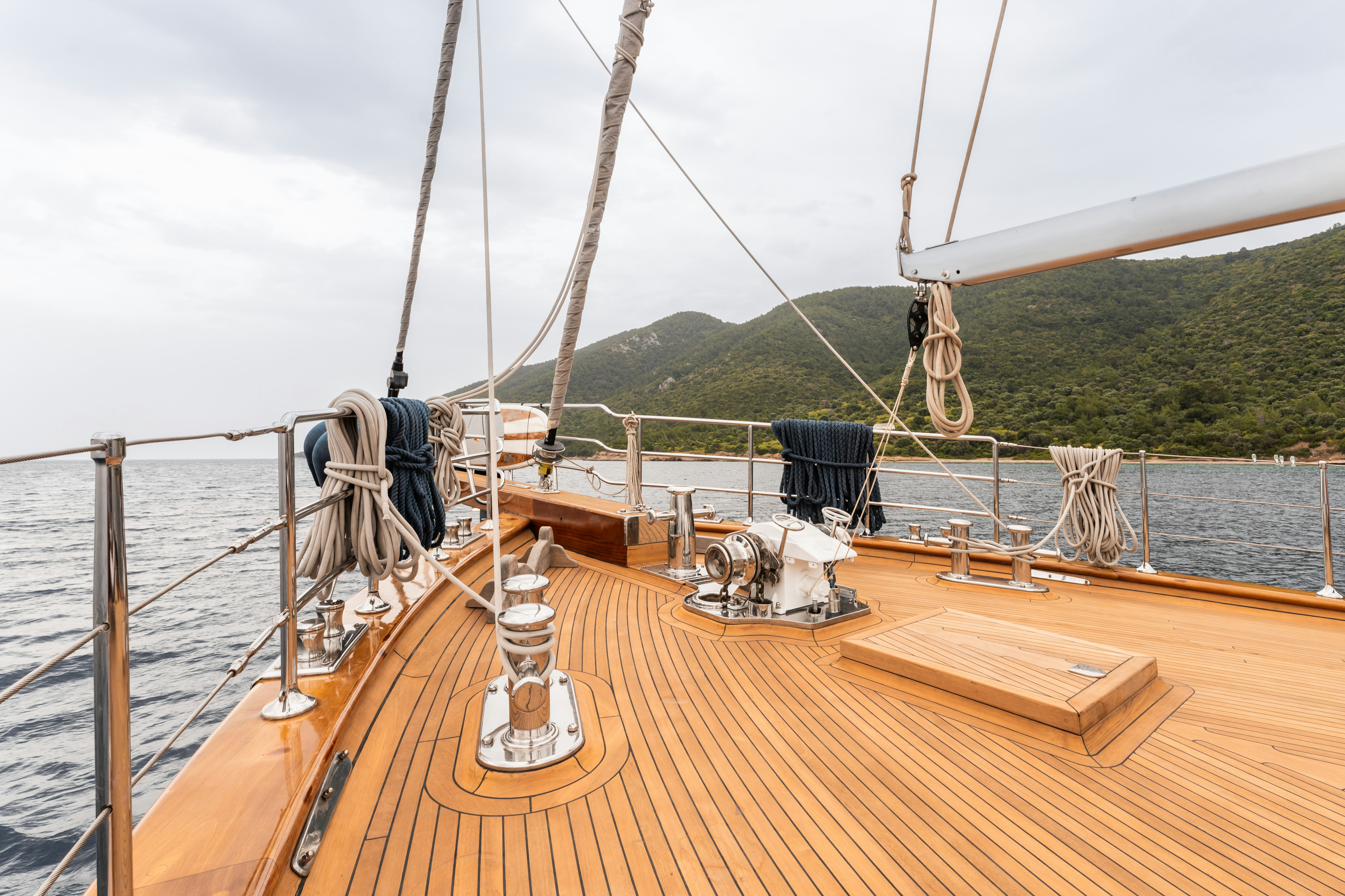 a boat on the water aboard LE PIETRE Yacht for Sale