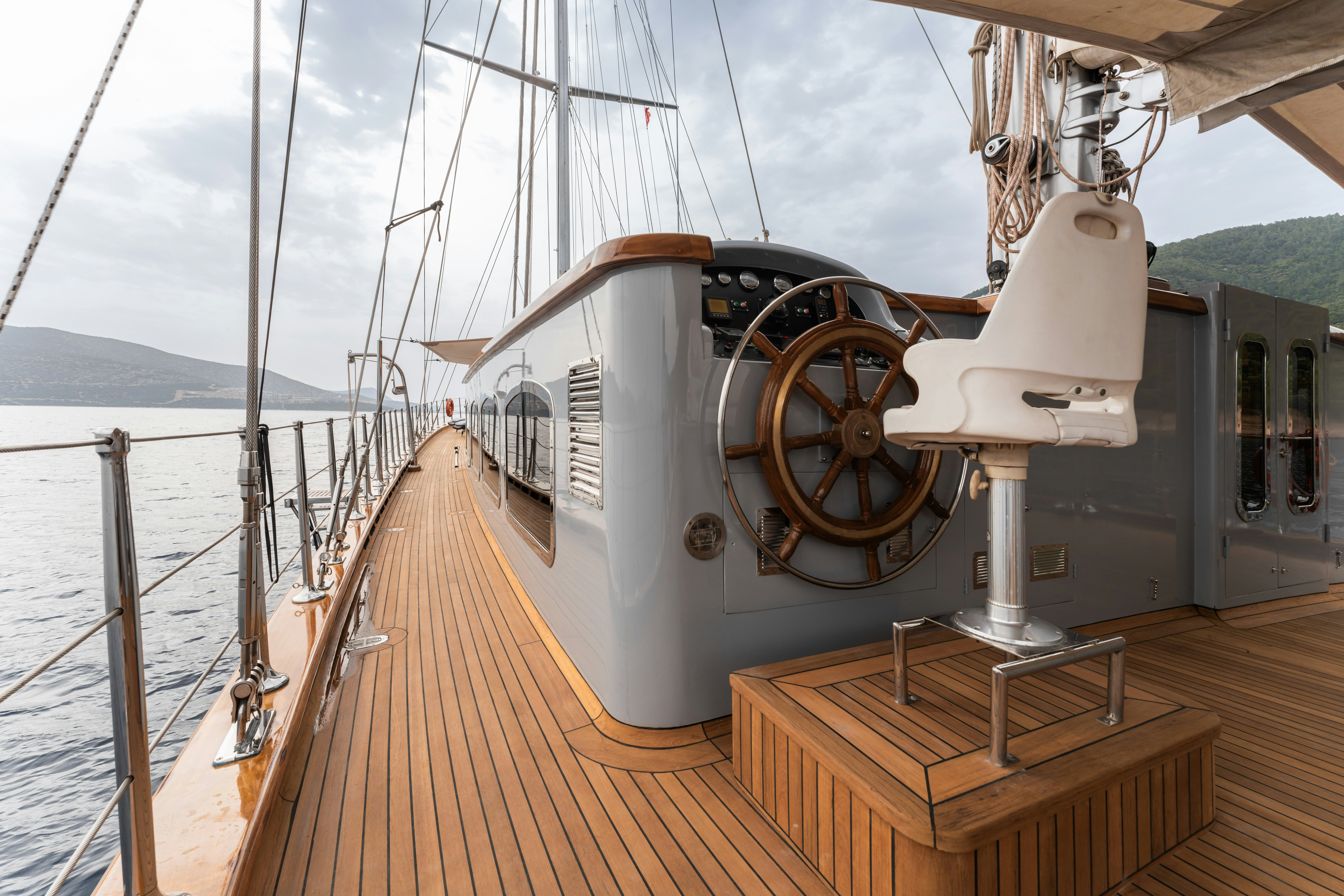 a boat on a body of water aboard LE PIETRE Yacht for Sale