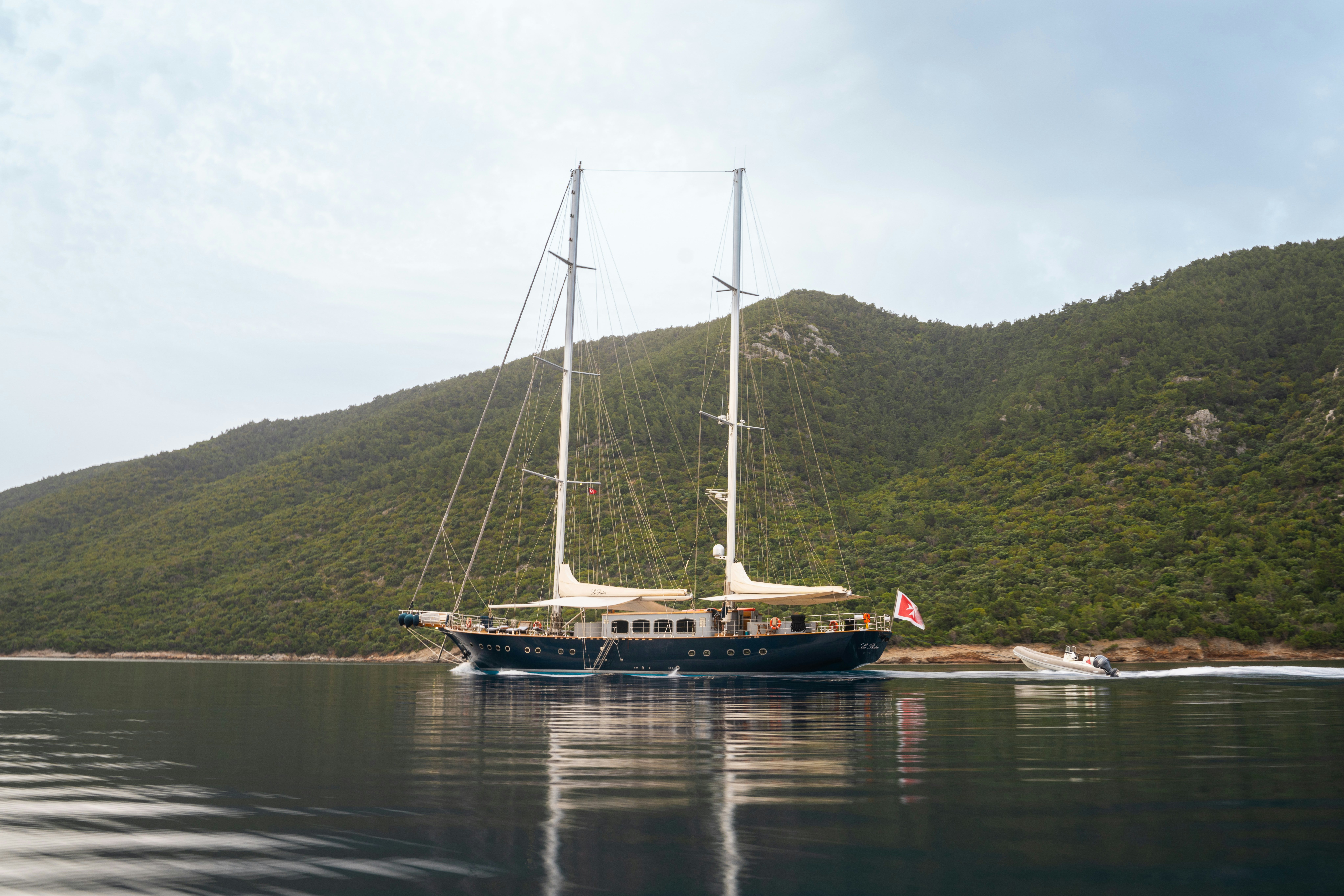 a boat on the water aboard LE PIETRE Yacht for Sale