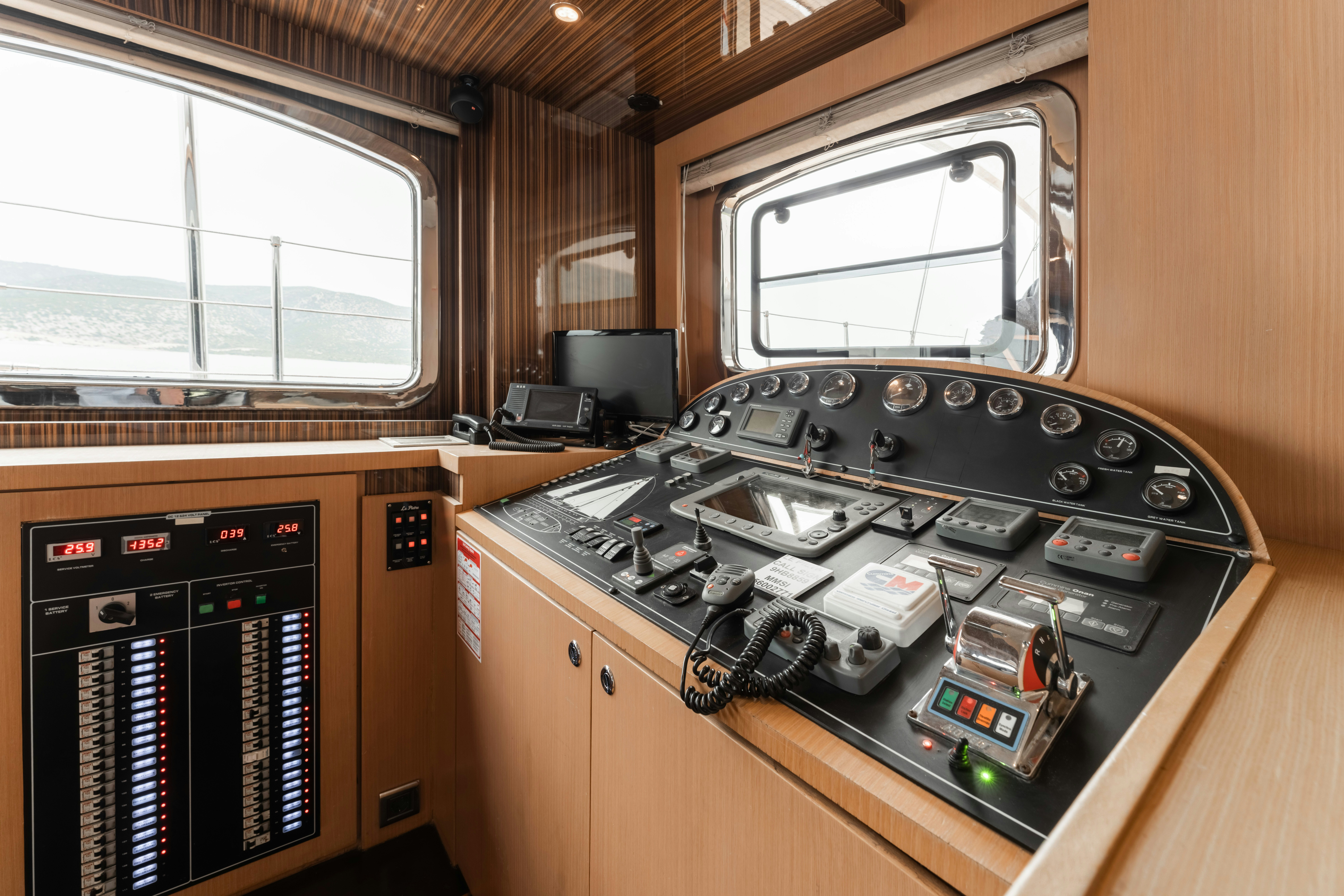 a machine on the counter aboard LE PIETRE Yacht for Sale