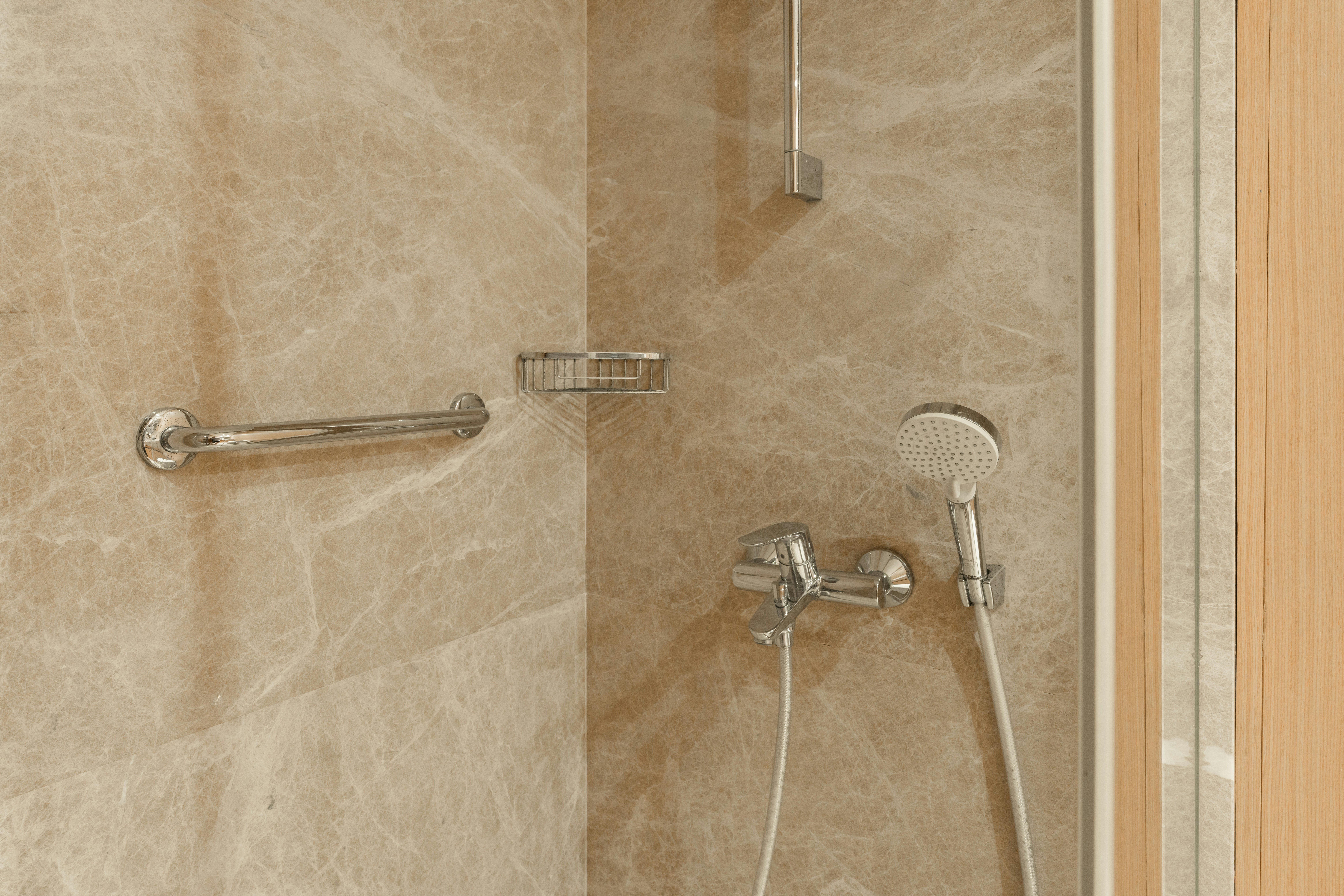 a shower unit in a bathroom aboard LE PIETRE Yacht for Sale