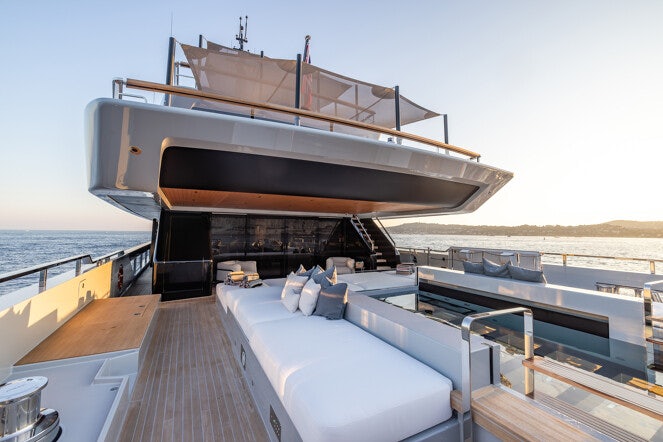 a boat on the water aboard VIRTUOSITY Yacht for Charter