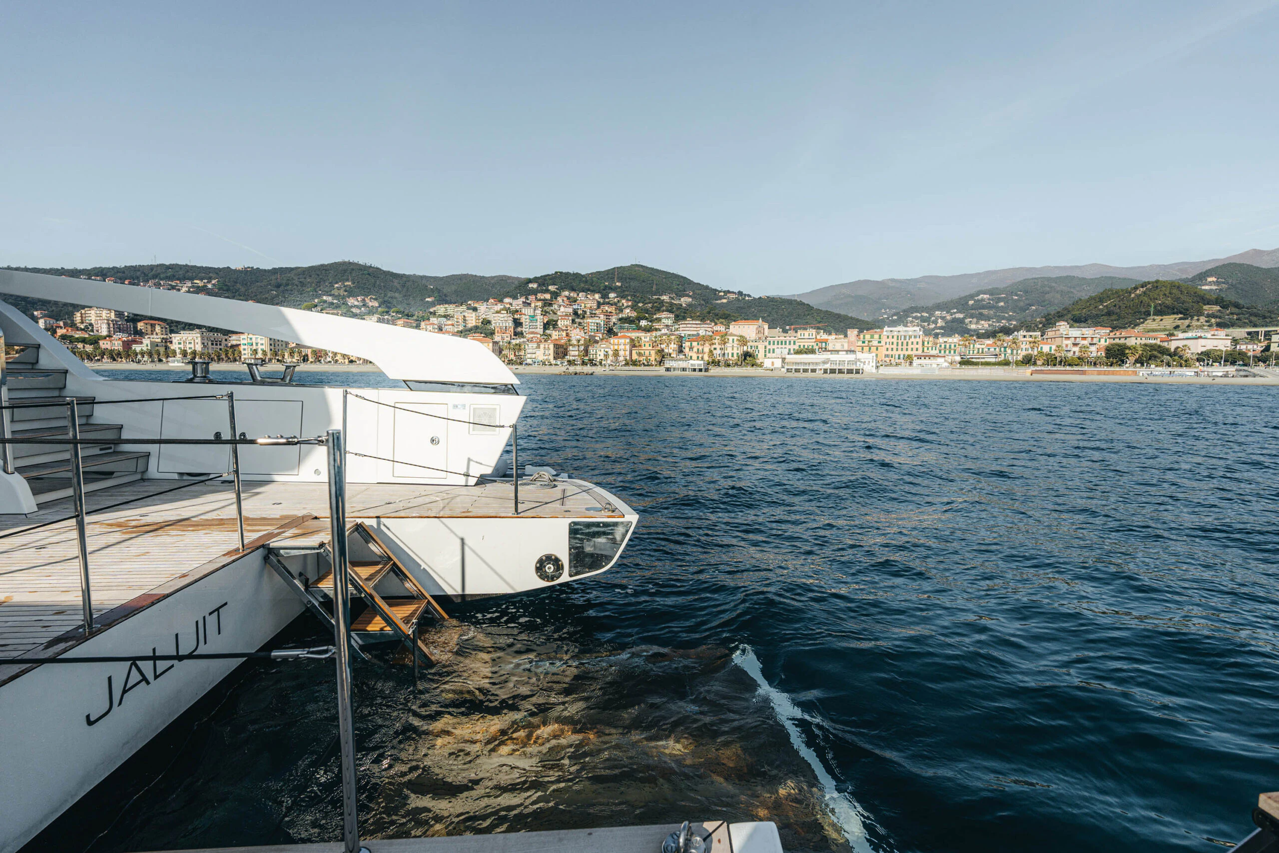 a boat on the water aboard BLUE ZONE Yacht for Sale