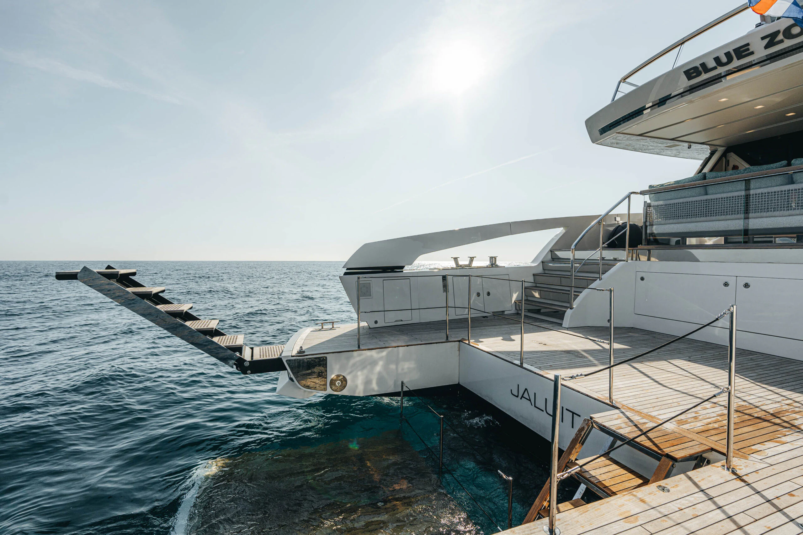 a boat in the water aboard BLUE ZONE Yacht for Sale