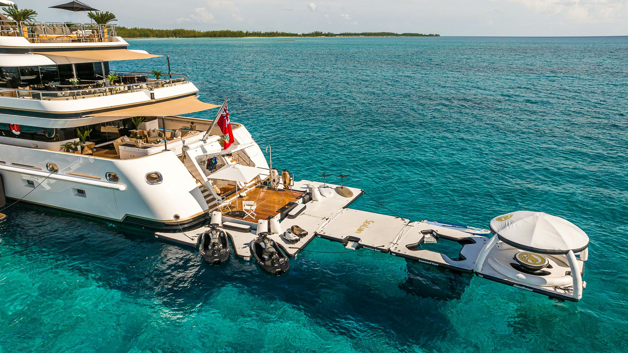 boats in the water aboard SEALION Yacht for Charter