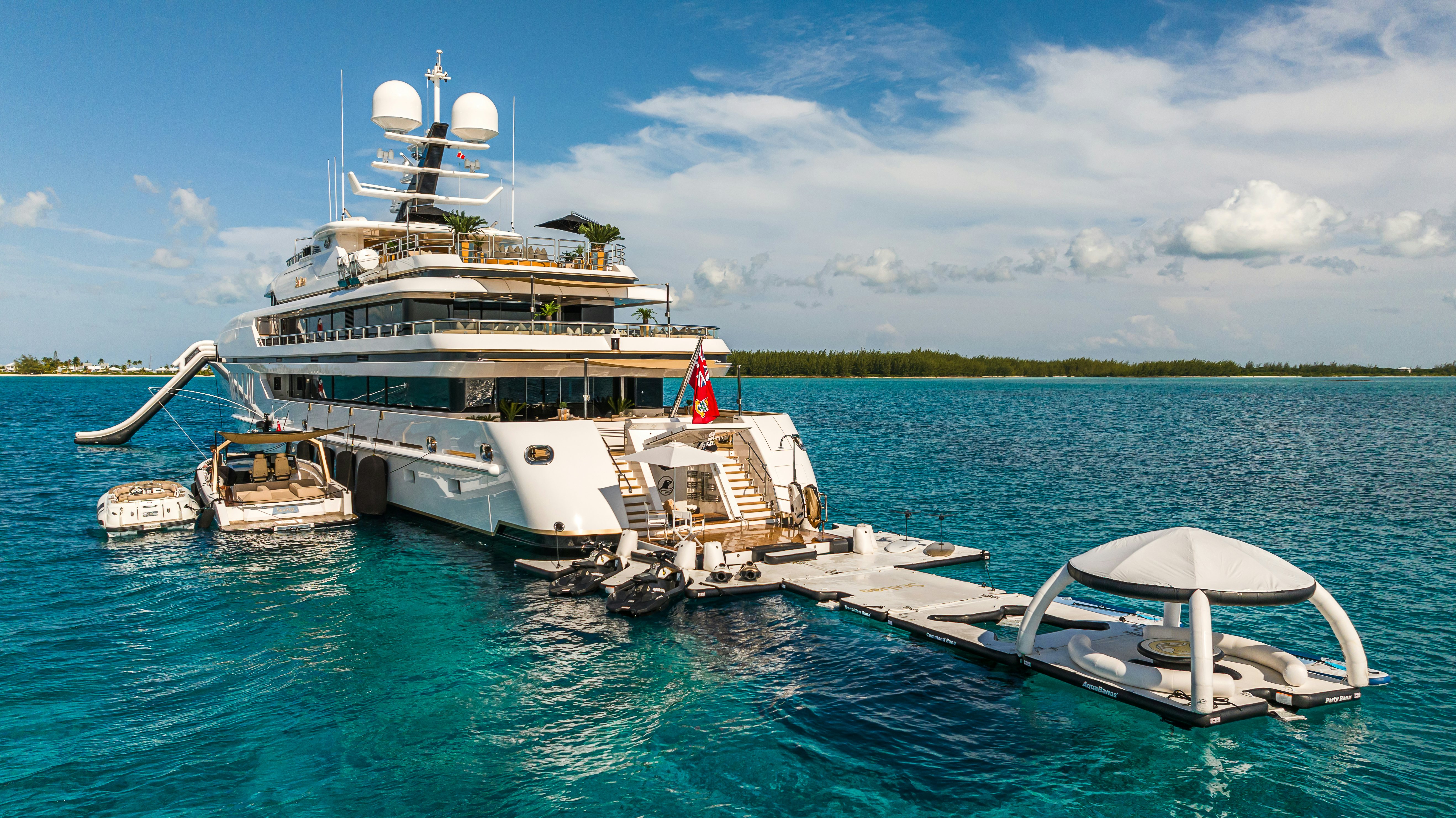 a boat in the water aboard SEALION Yacht for Charter