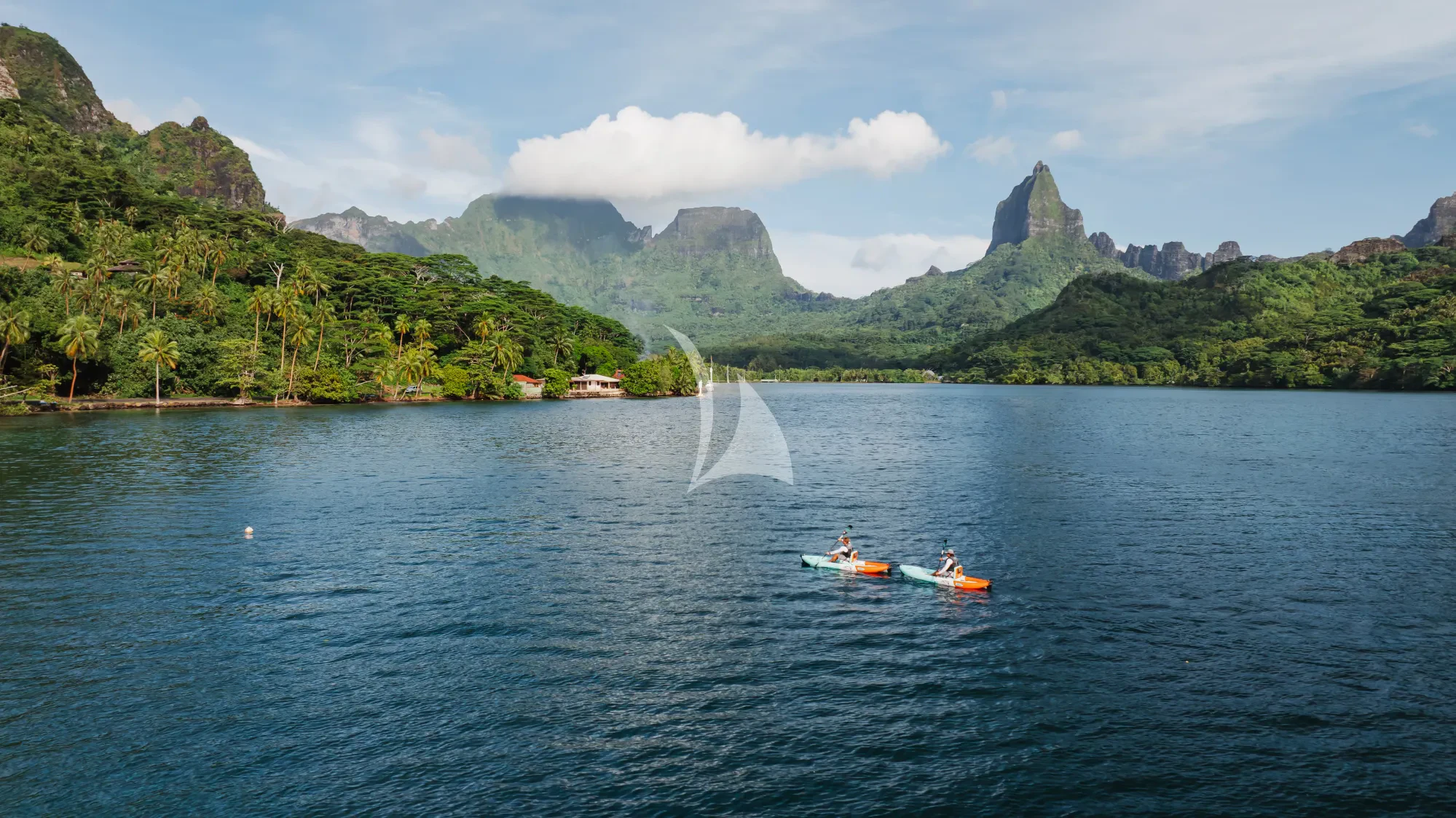 a group of people in boats on water in front of Yulong River aboard LIMITED RISKS Yacht for Charter