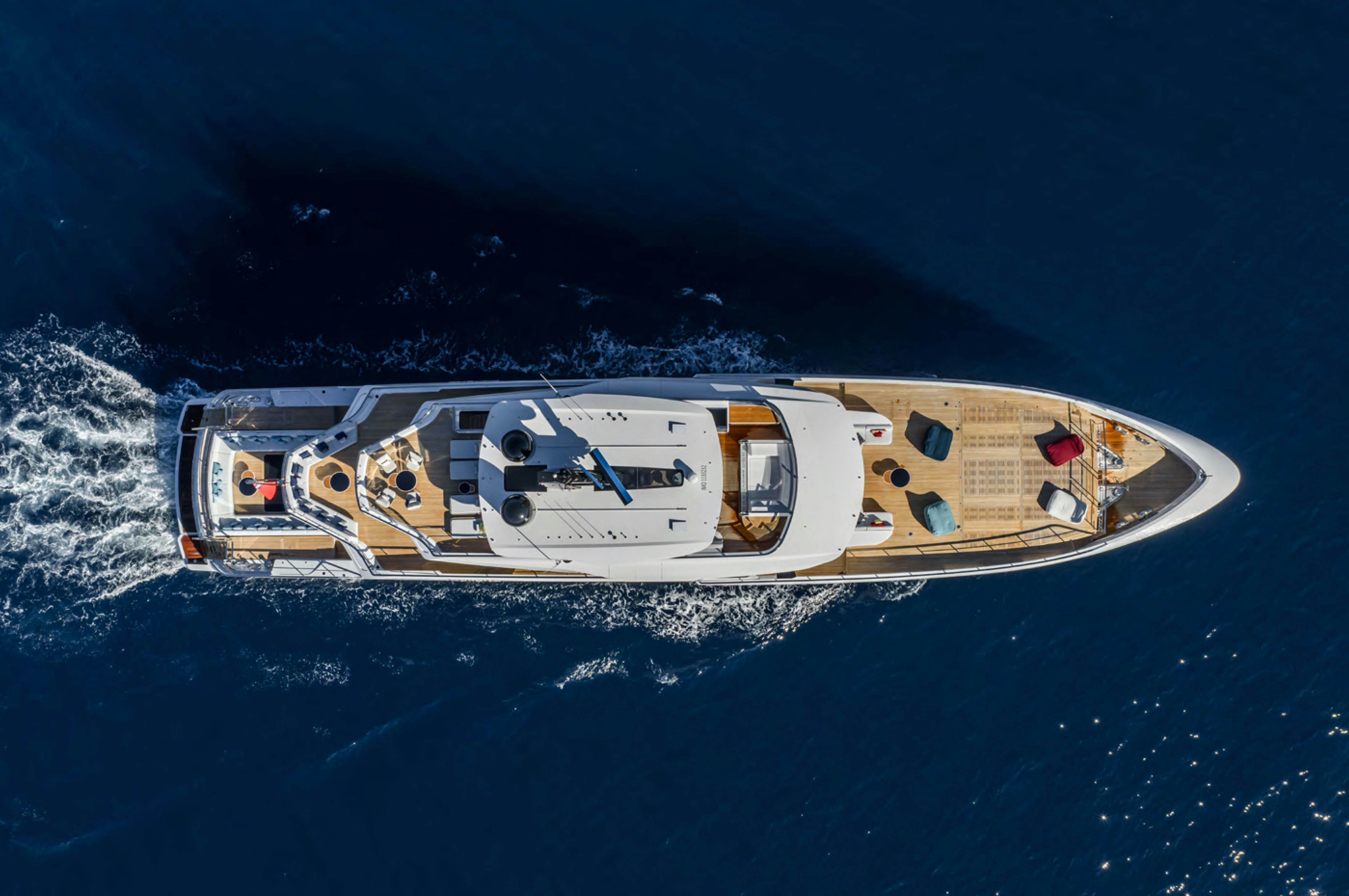 a space ship in the water aboard FELICITA Yacht for Charter