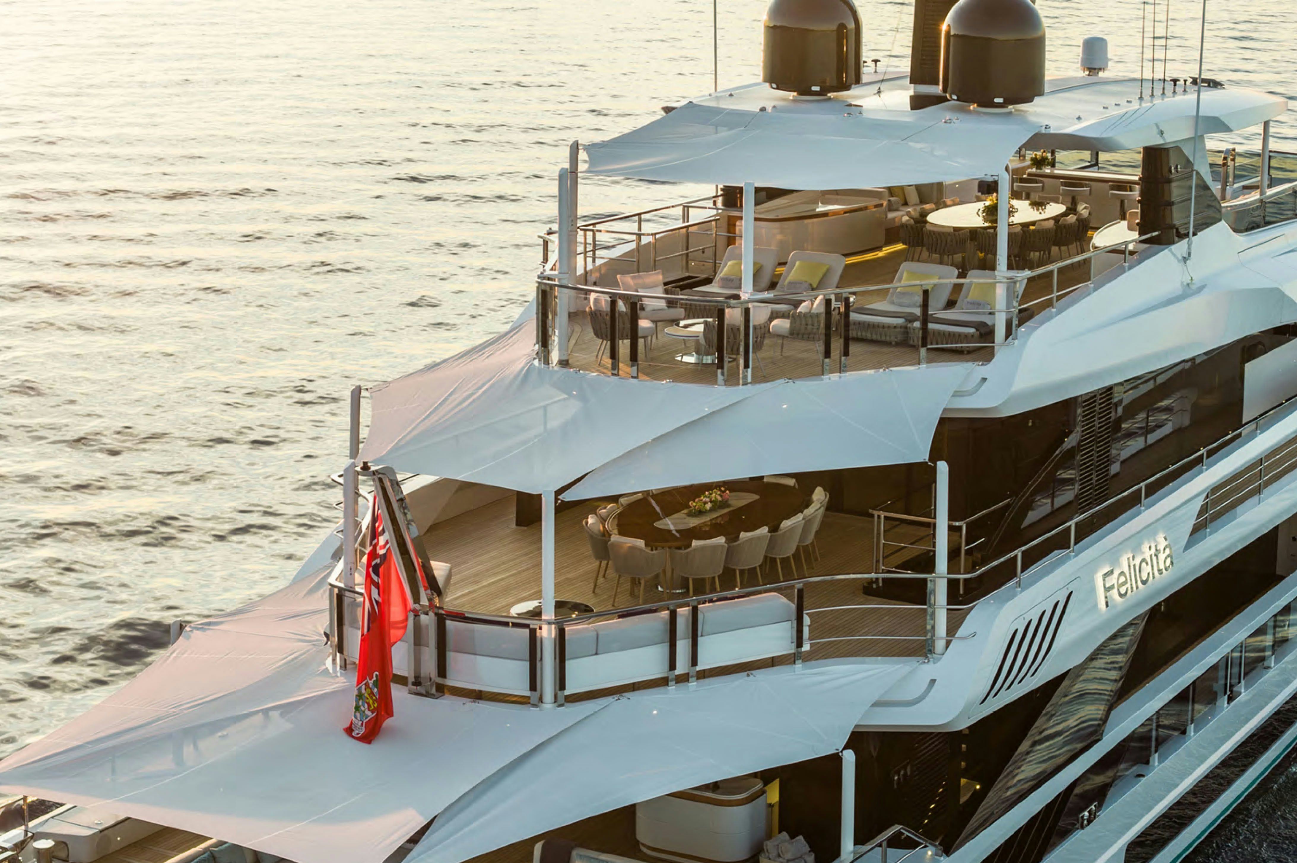 a boat on the water aboard FELICITA Yacht for Charter