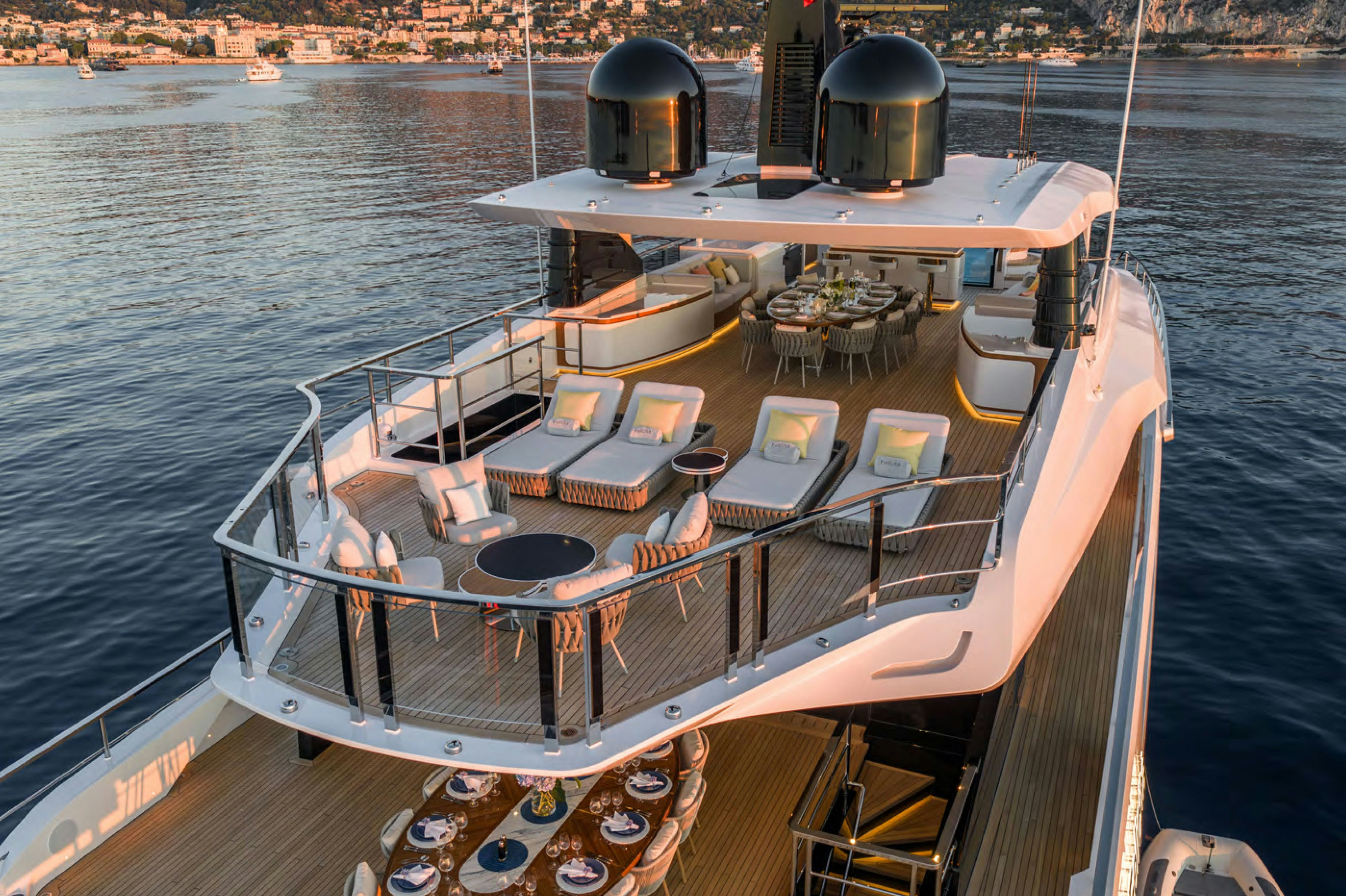 a boat on the water aboard FELICITA Yacht for Charter