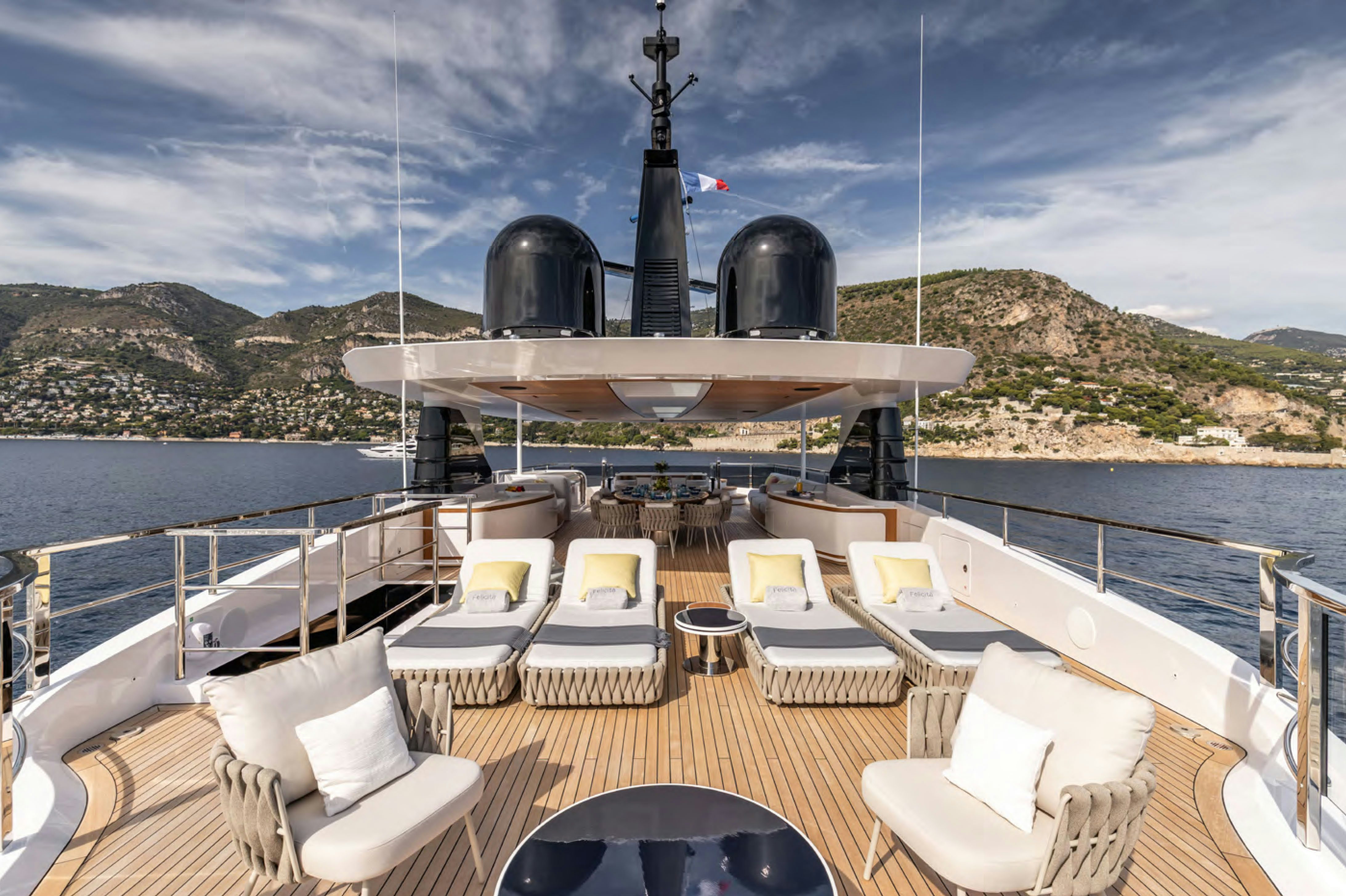 a boat on a body of water aboard FELICITA Yacht for Charter