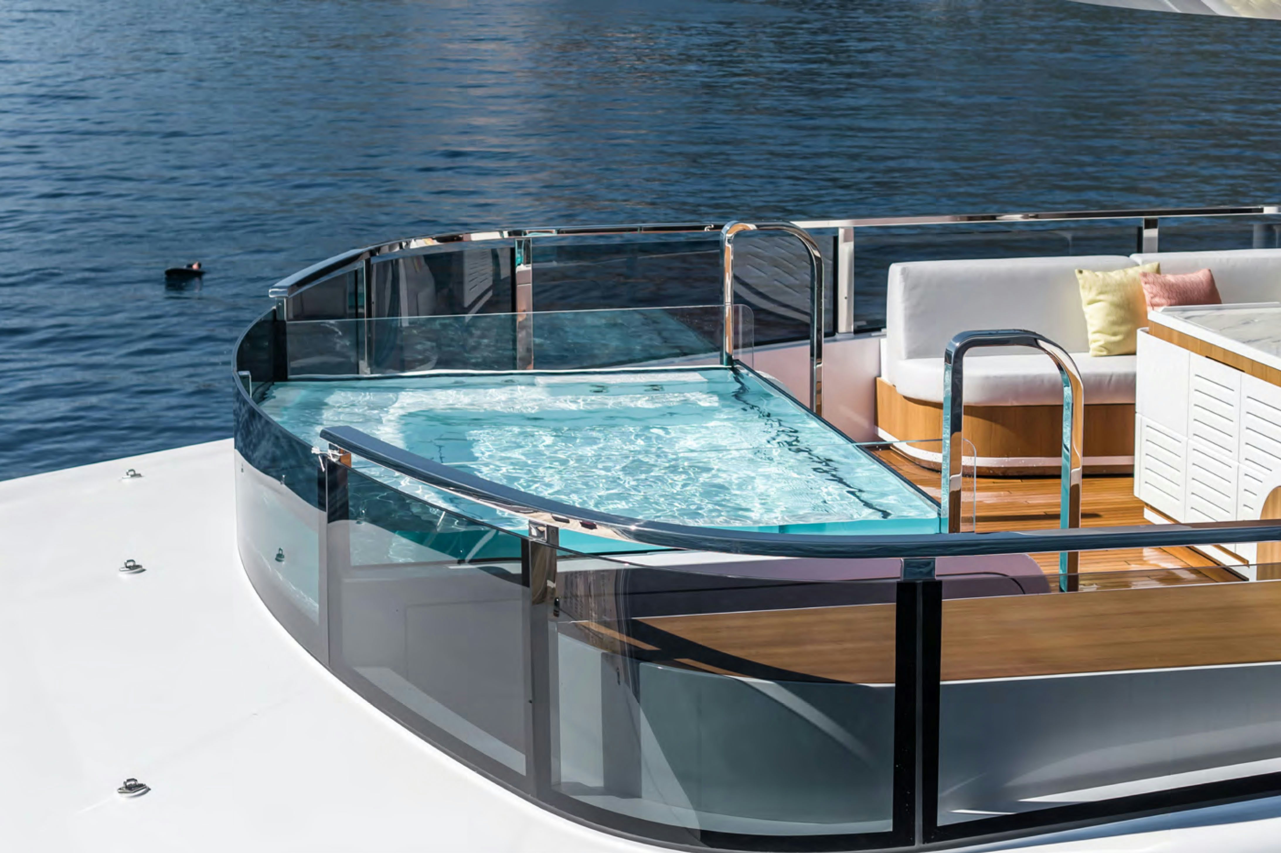 a boat on the water aboard FELICITA Yacht for Charter