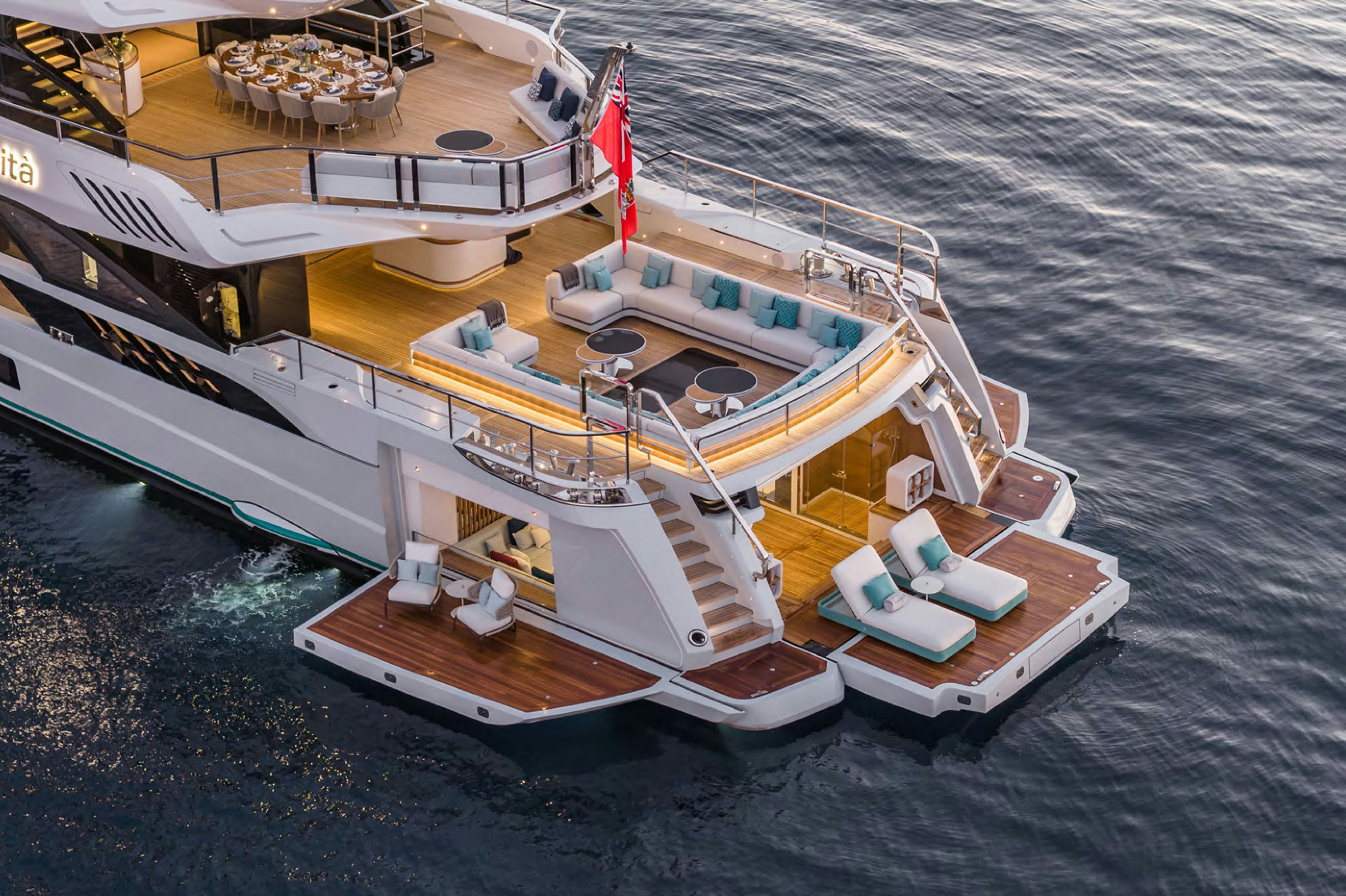 a boat on the water aboard FELICITA Yacht for Charter