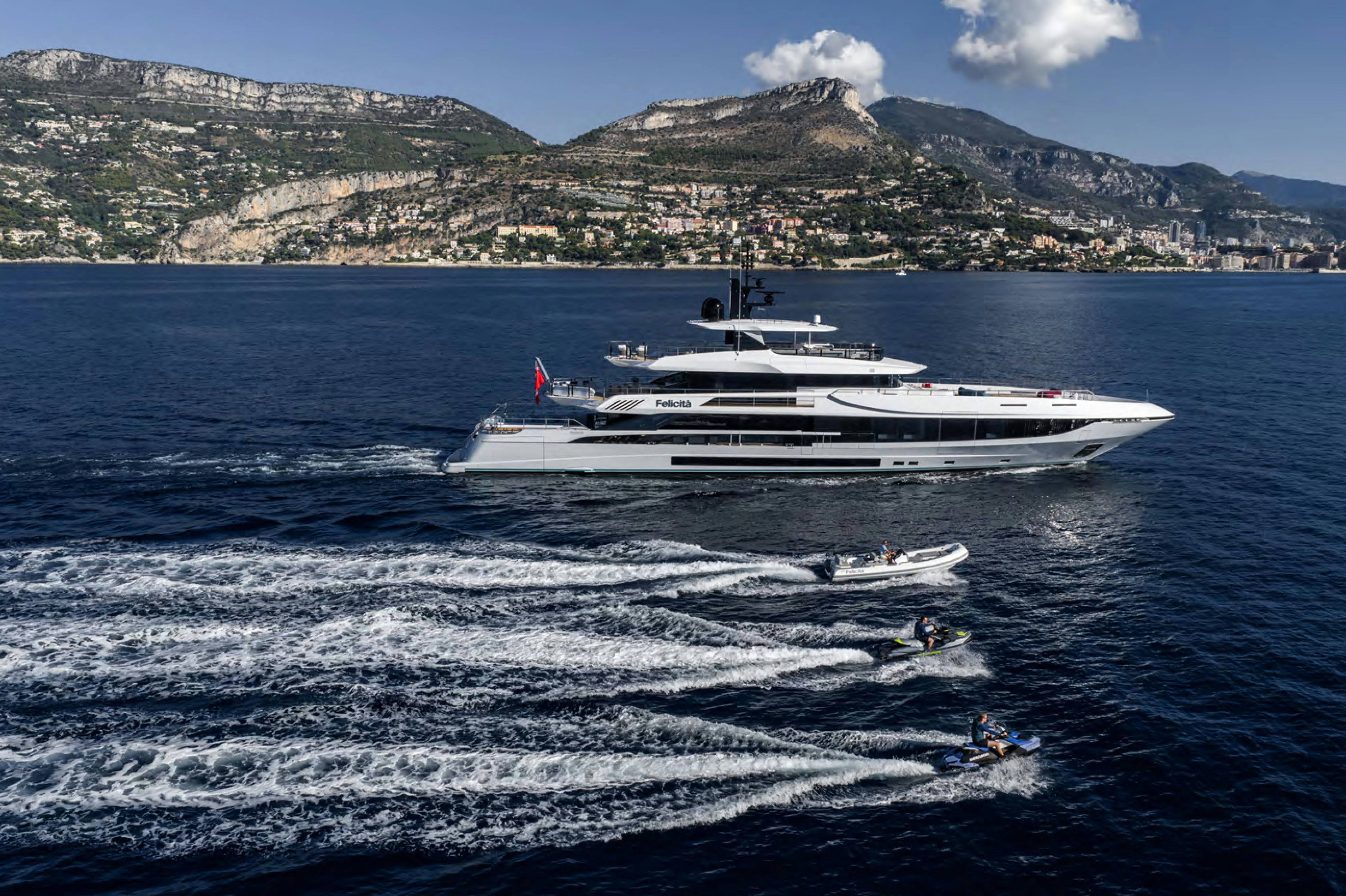 a boat sailing on the sea aboard FELICITA Yacht for Charter