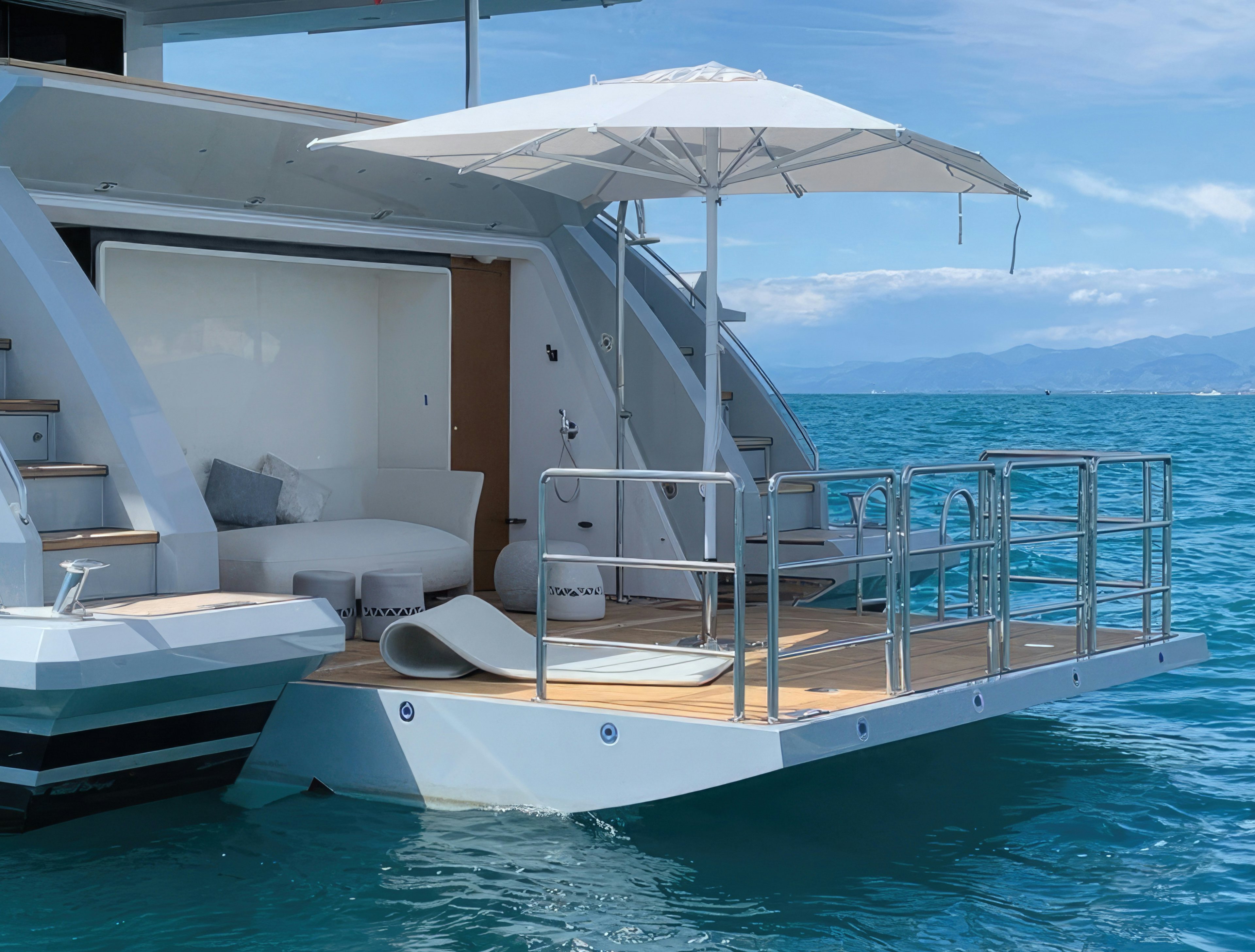 a boat in the water aboard AMICO Yacht for Sale