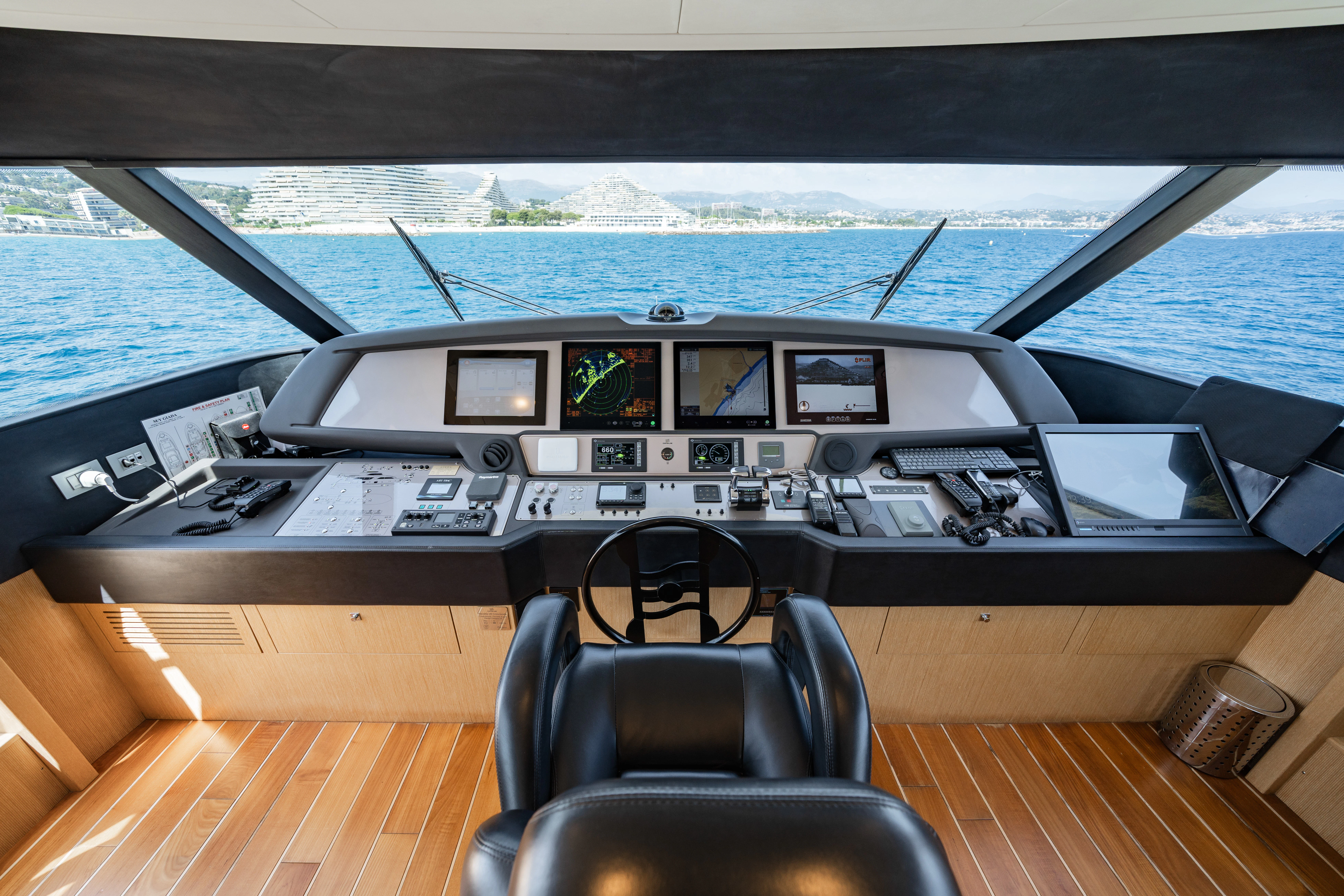 inside of a car aboard GIADA Yacht for Sale