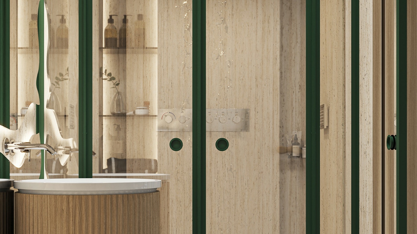 a door with green bars aboard REPOSADO Yacht for Charter