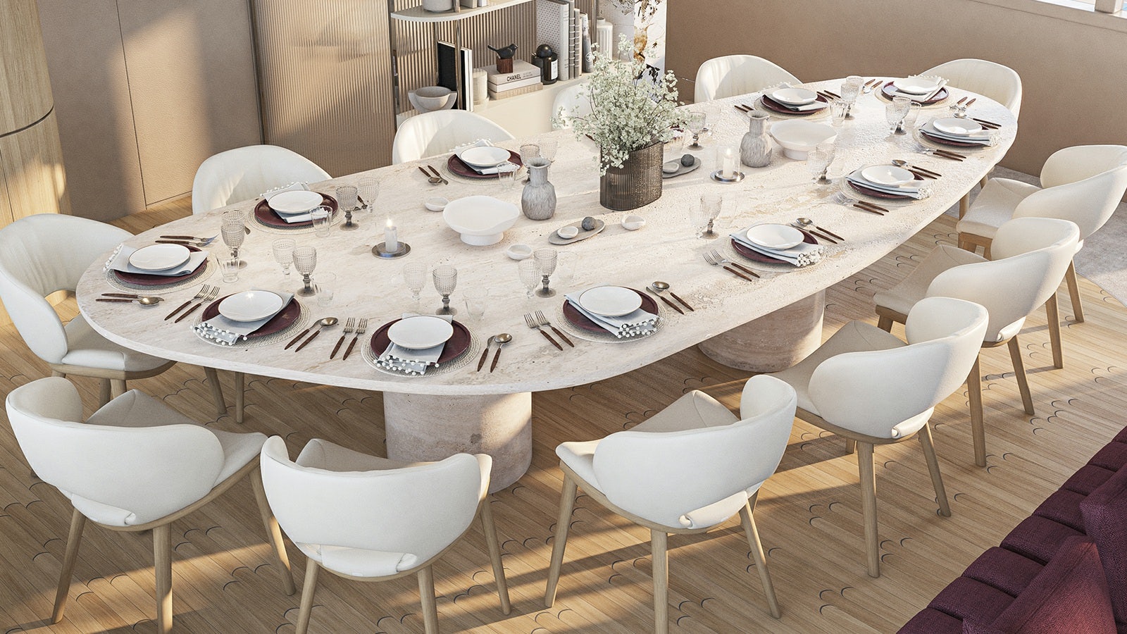 a table set for a dinner party aboard REPOSADO Yacht for Charter