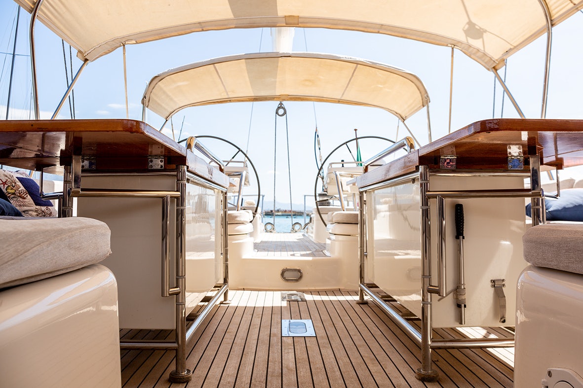 inside of a vehicle aboard CYGNUS OF ANGLESEY Yacht for Sale