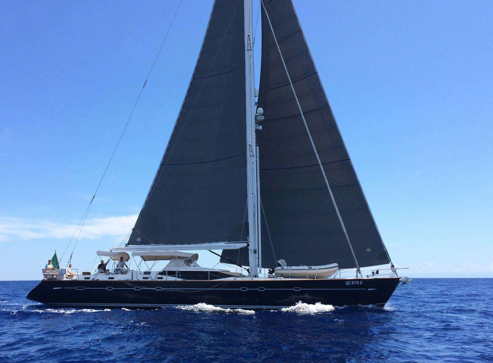 a sailboat on the water aboard CYGNUS OF ANGLESEY Yacht for Sale