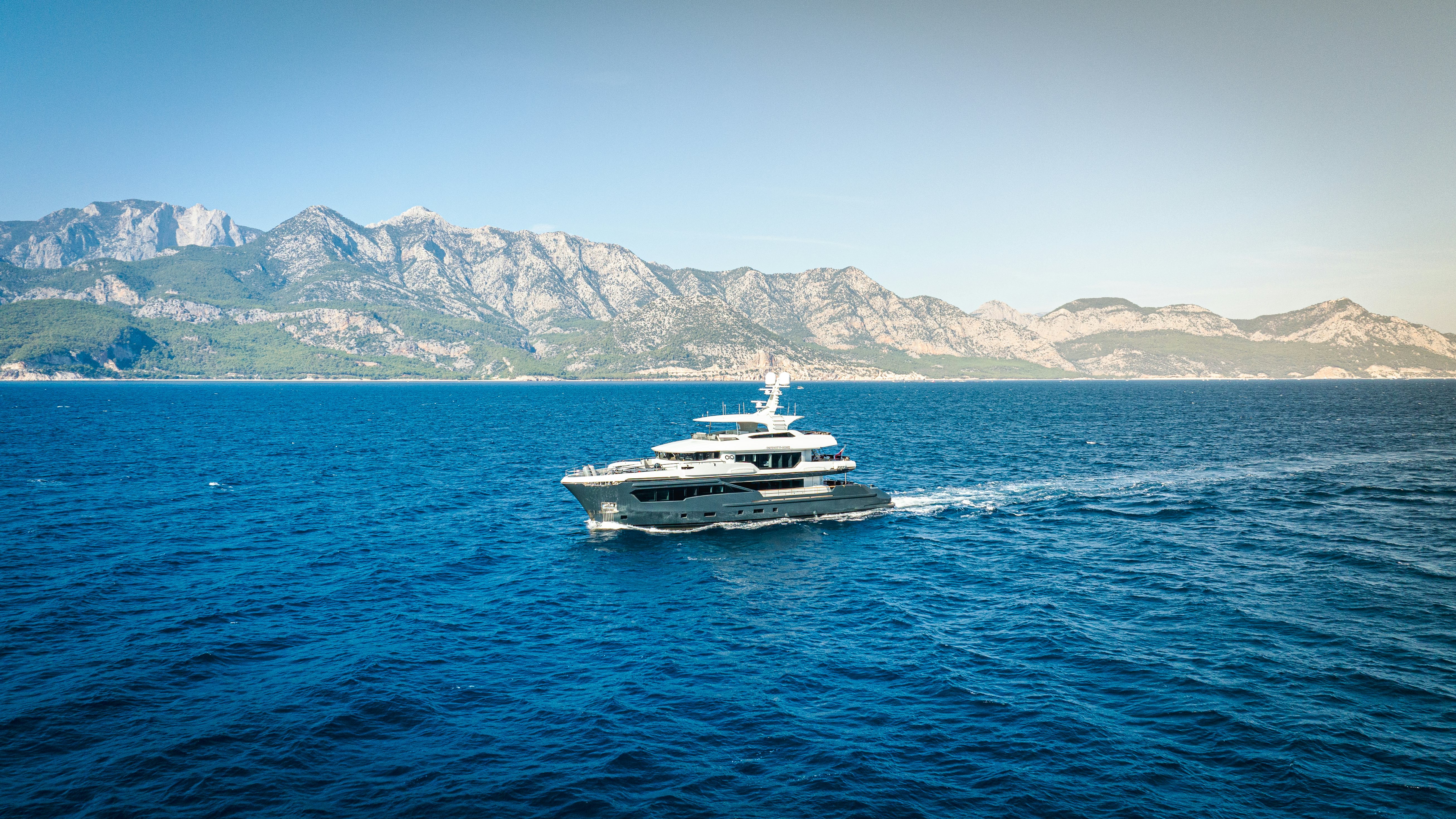 a boat in the water aboard KANDO 110 Yacht for Sale