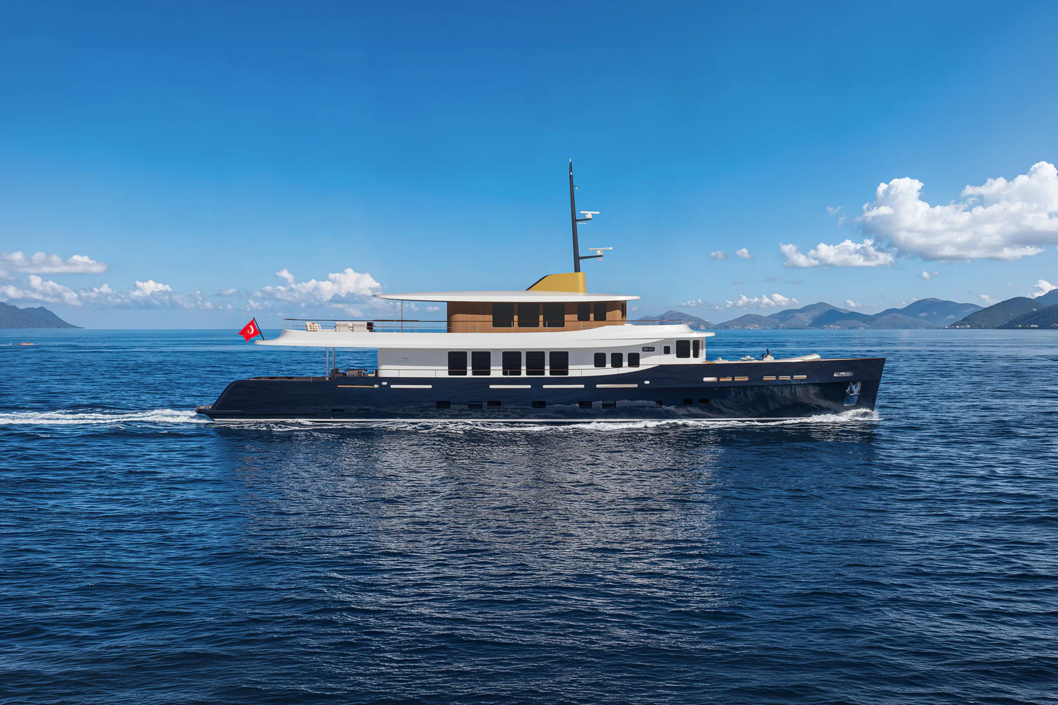 a boat on the water aboard NUMARINE 38XPC Yacht for Sale