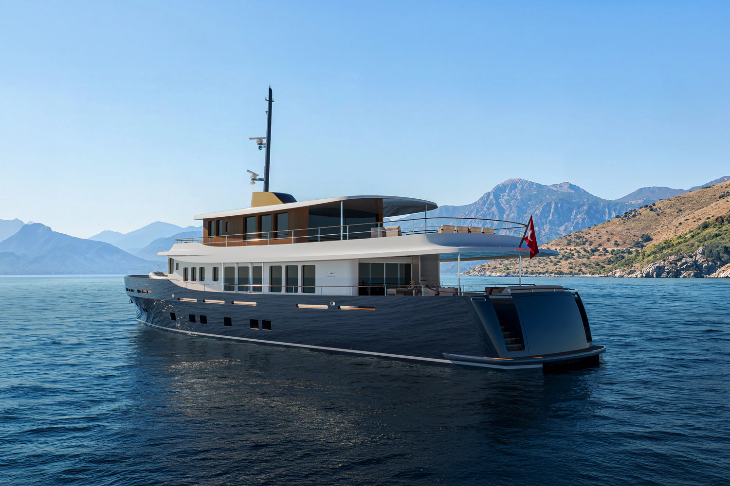 a boat on the water aboard NUMARINE 38XPC Yacht for Sale