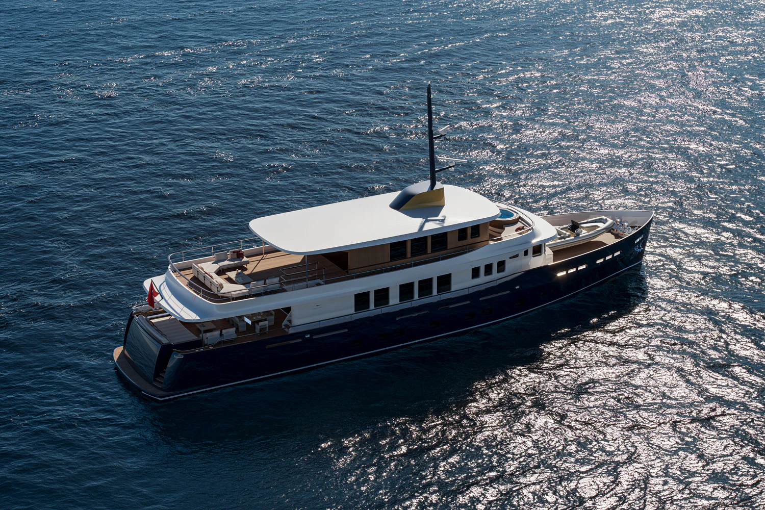 a boat in the water aboard NUMARINE 38XPC Yacht for Sale