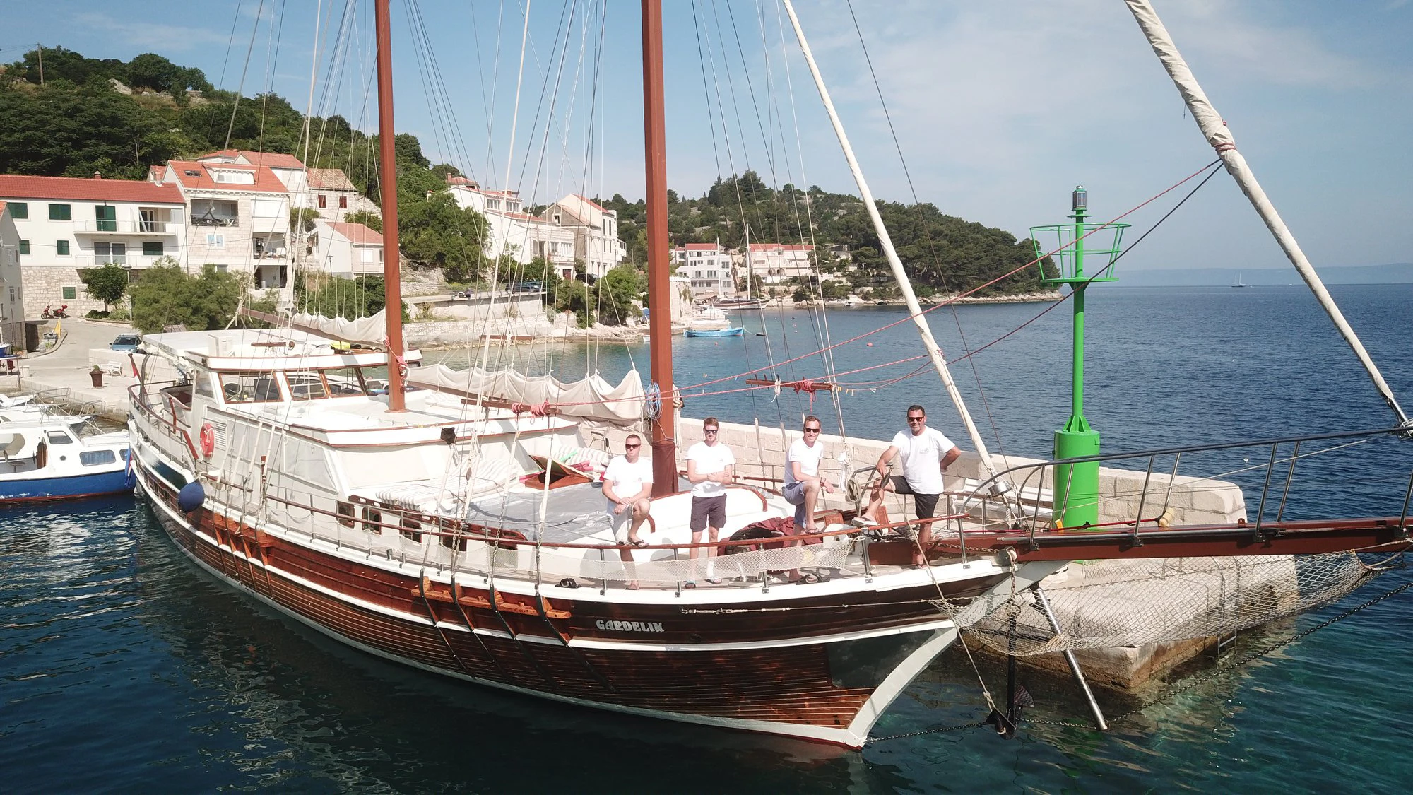 a group of people on a boat aboard GULET GARDELIN Yacht for Charter