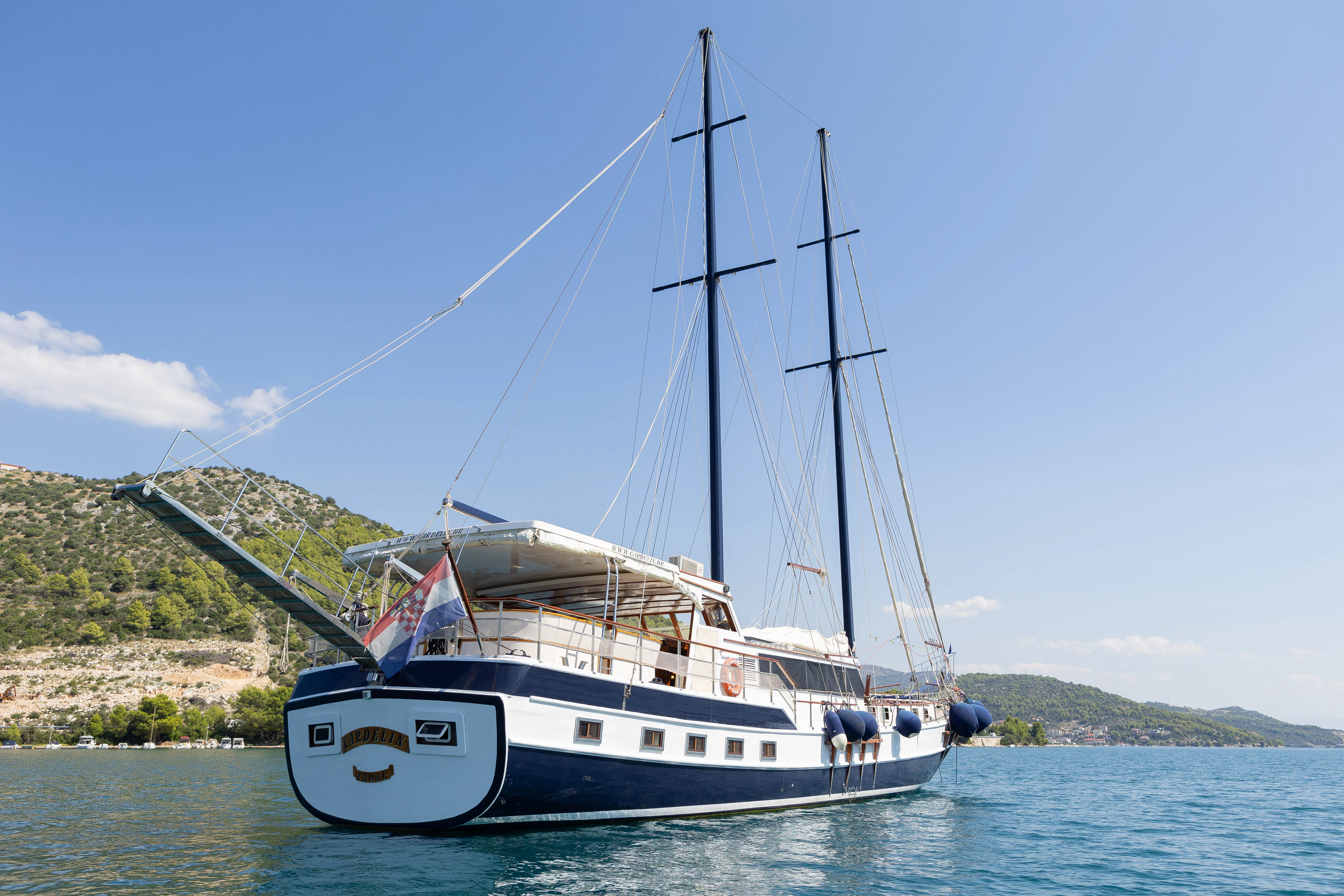 a boat on the water aboard GULET GARDELIN Yacht for Charter