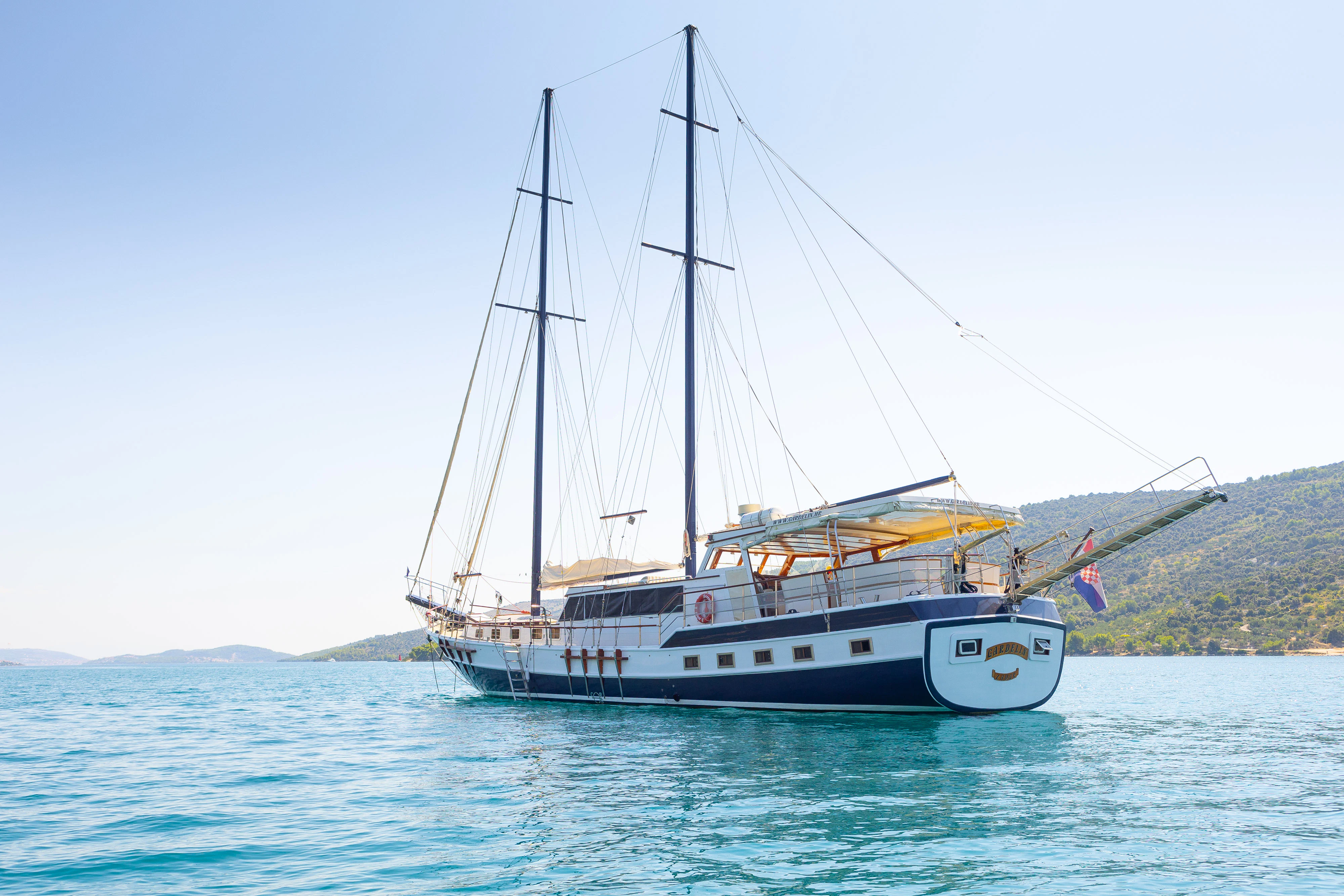 a boat in the water aboard GULET GARDELIN Yacht for Charter
