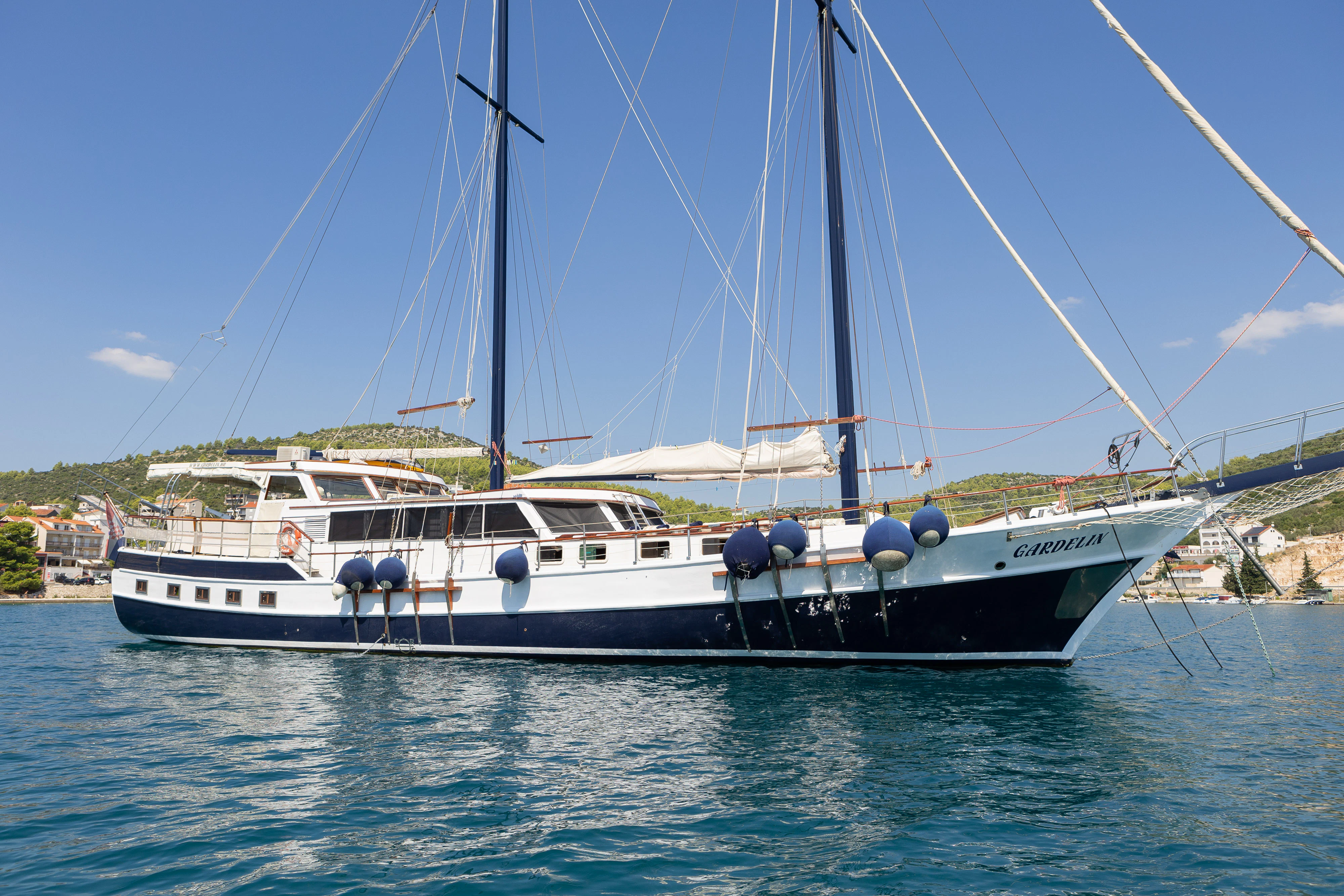 a boat in the water aboard GULET GARDELIN Yacht for Charter