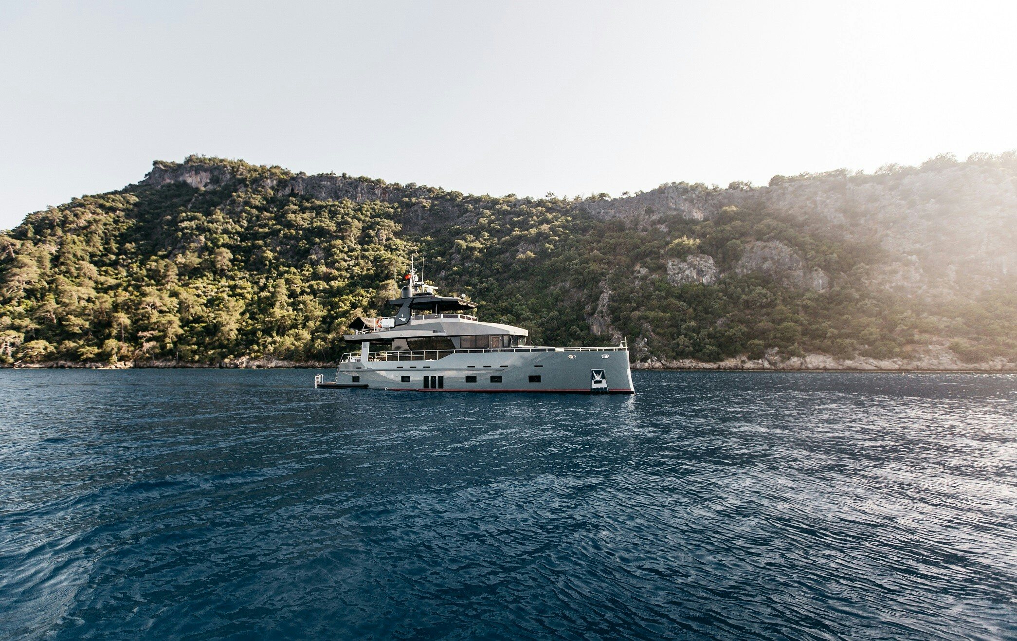 a boat on the water aboard LEVANNA Yacht for Sale