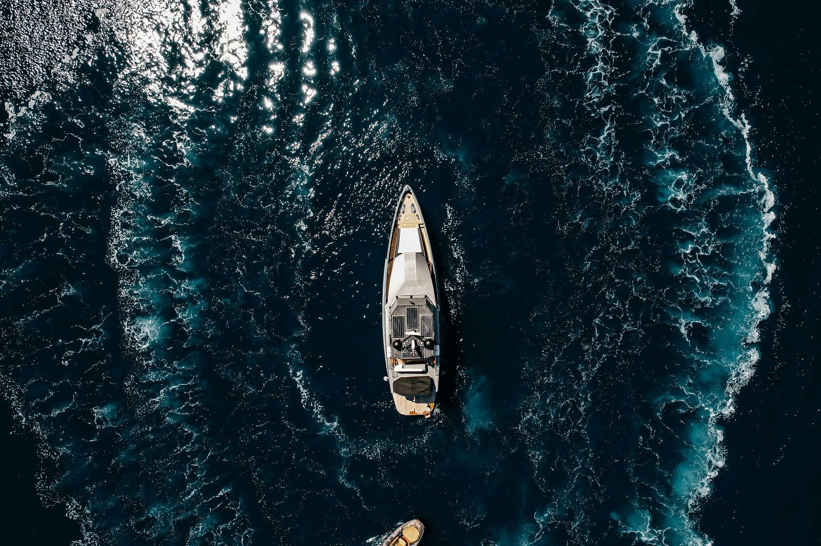 a space shuttle in space aboard LEVANNA Yacht for Sale