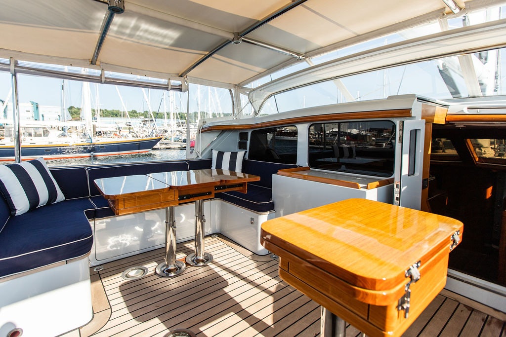 inside of a boat aboard CABOCHON Yacht for Sale