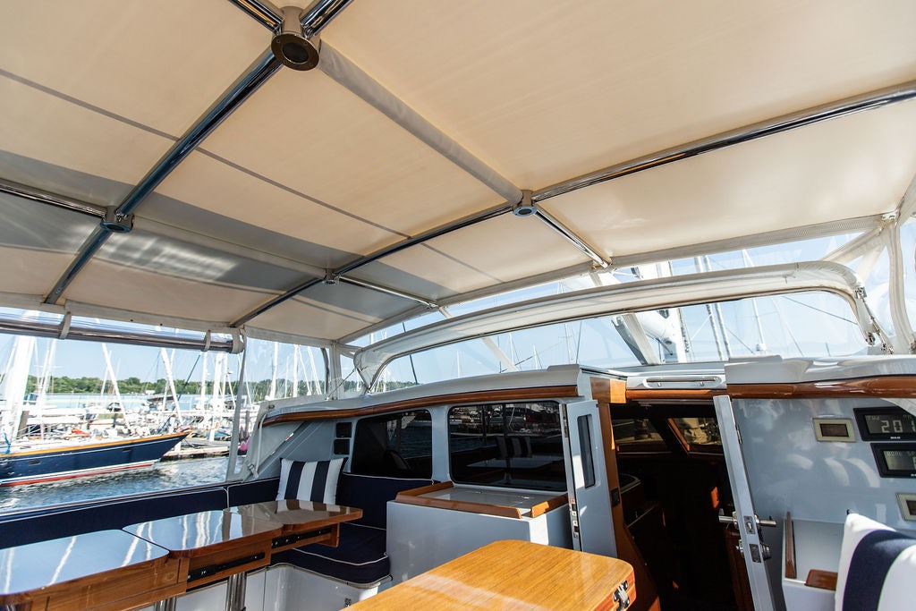 inside of a boat aboard CABOCHON Yacht for Sale