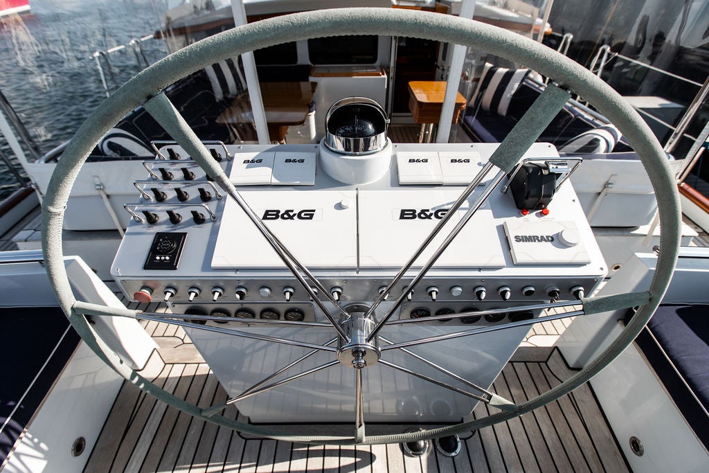 a close-up of a machine aboard CABOCHON Yacht for Sale