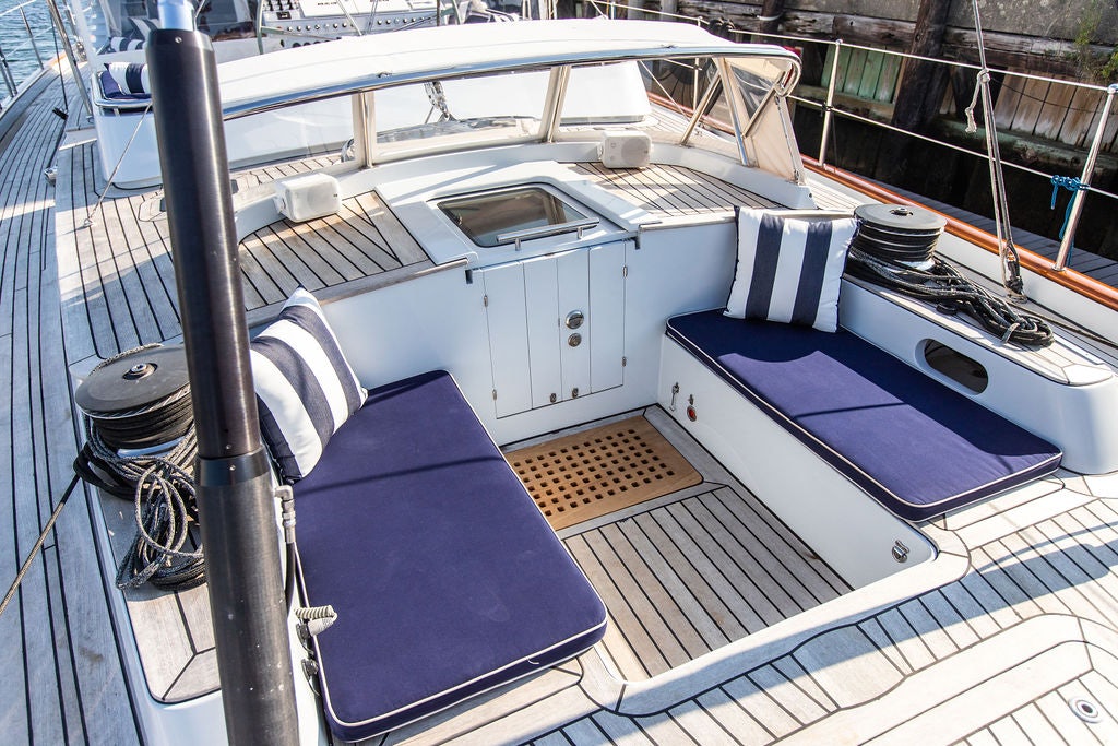 a boat on the water aboard CABOCHON Yacht for Sale