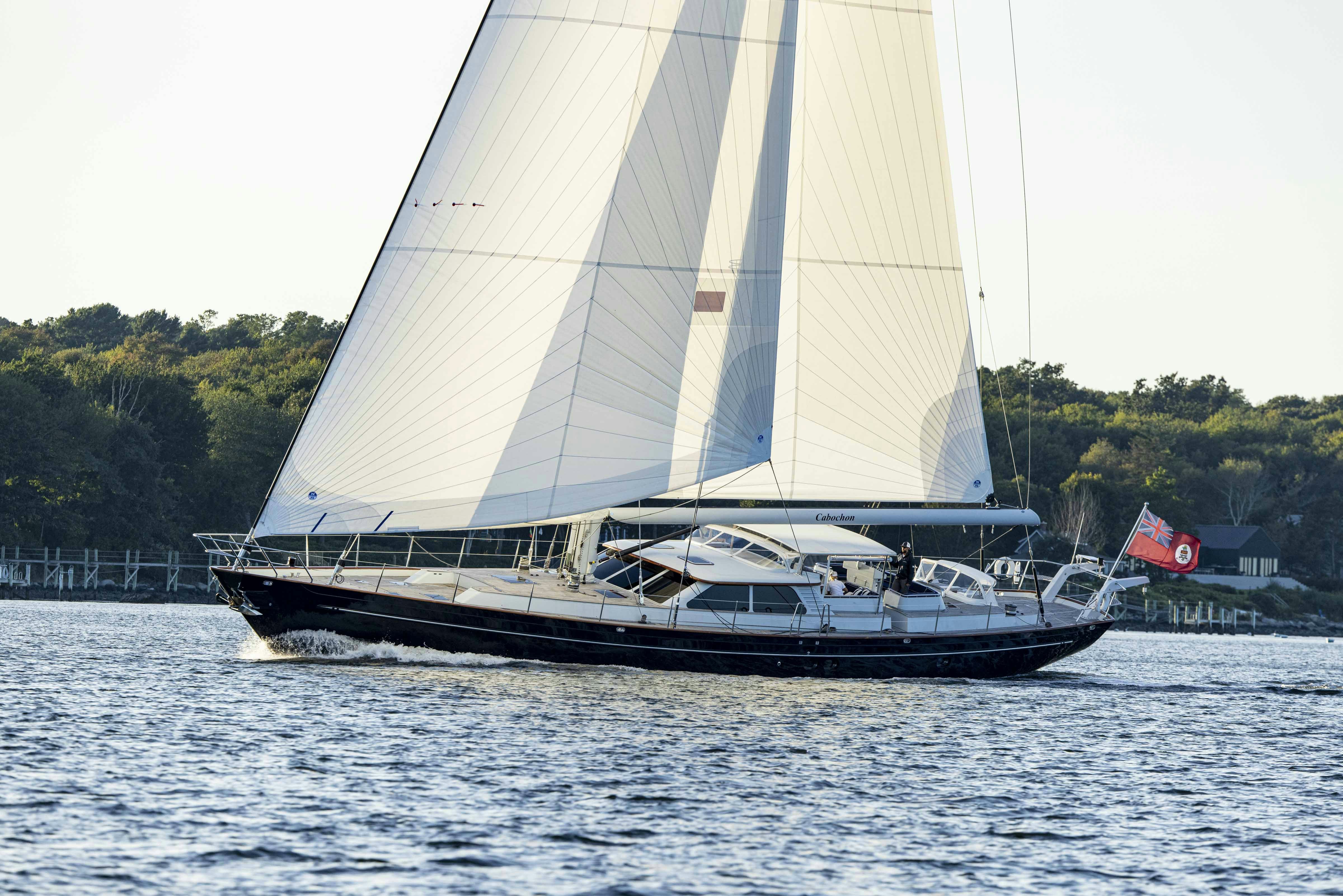 a boat on the water aboard CABOCHON Yacht for Sale
