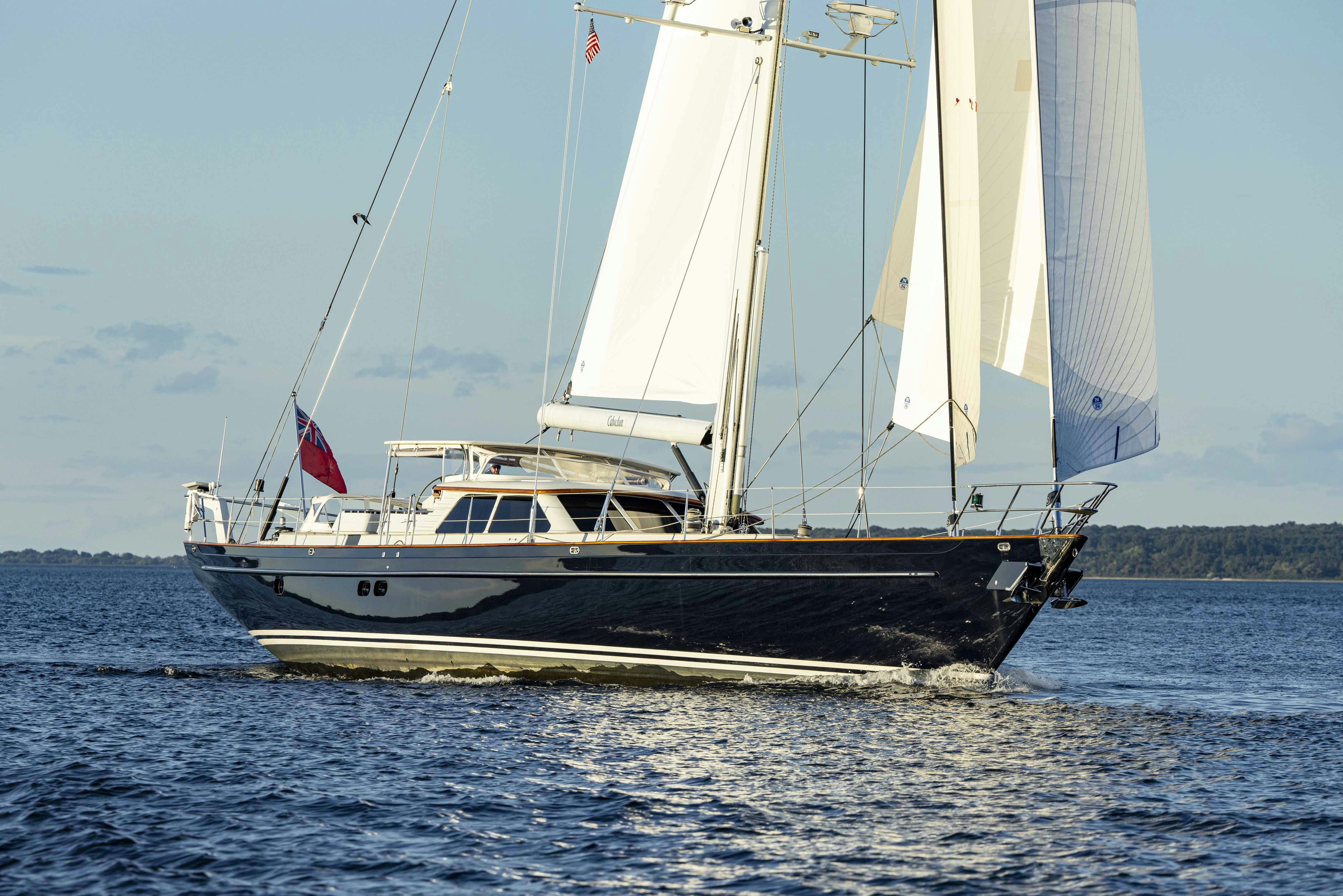 a boat on the water aboard CABOCHON Yacht for Sale