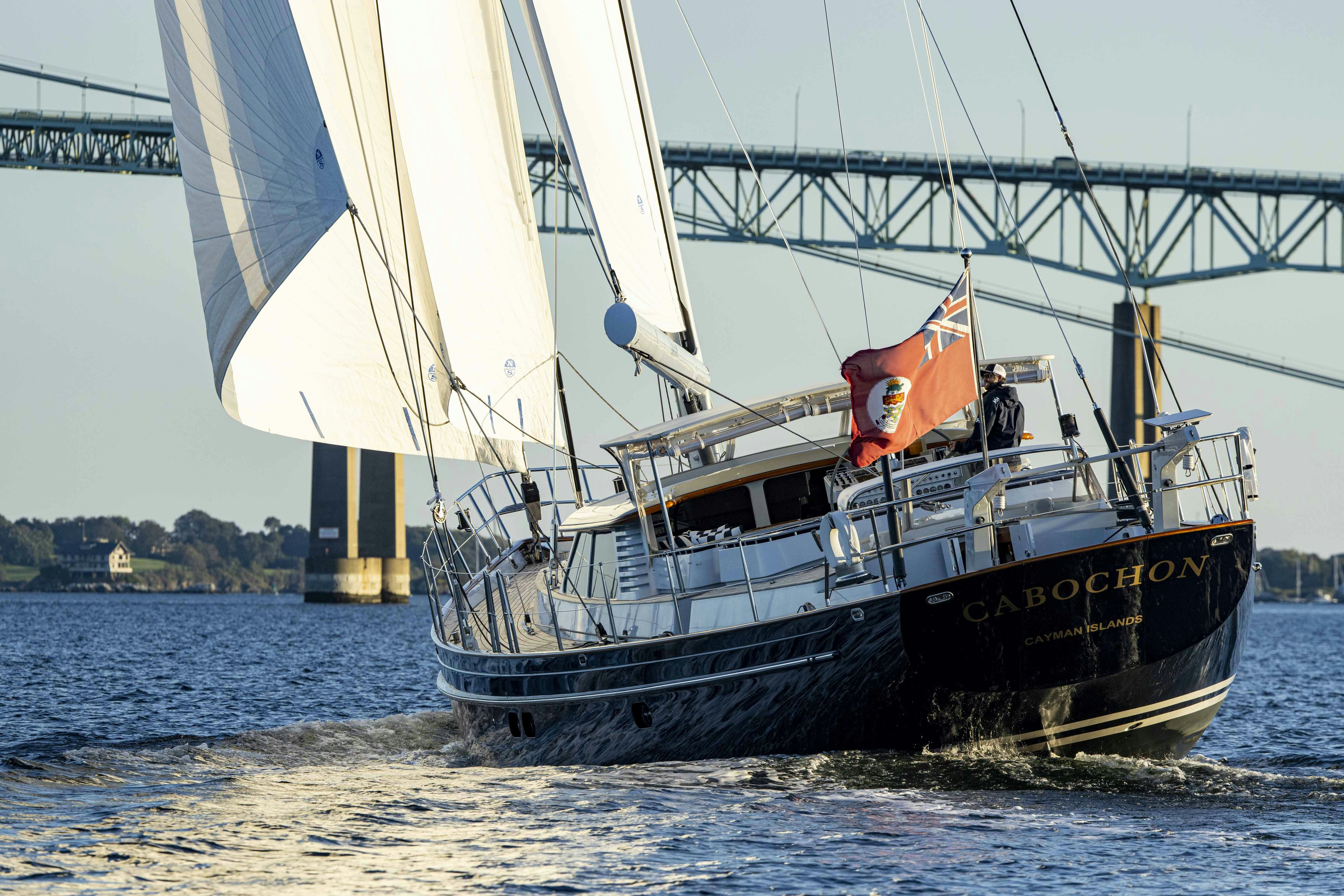 a boat on the water aboard CABOCHON Yacht for Sale