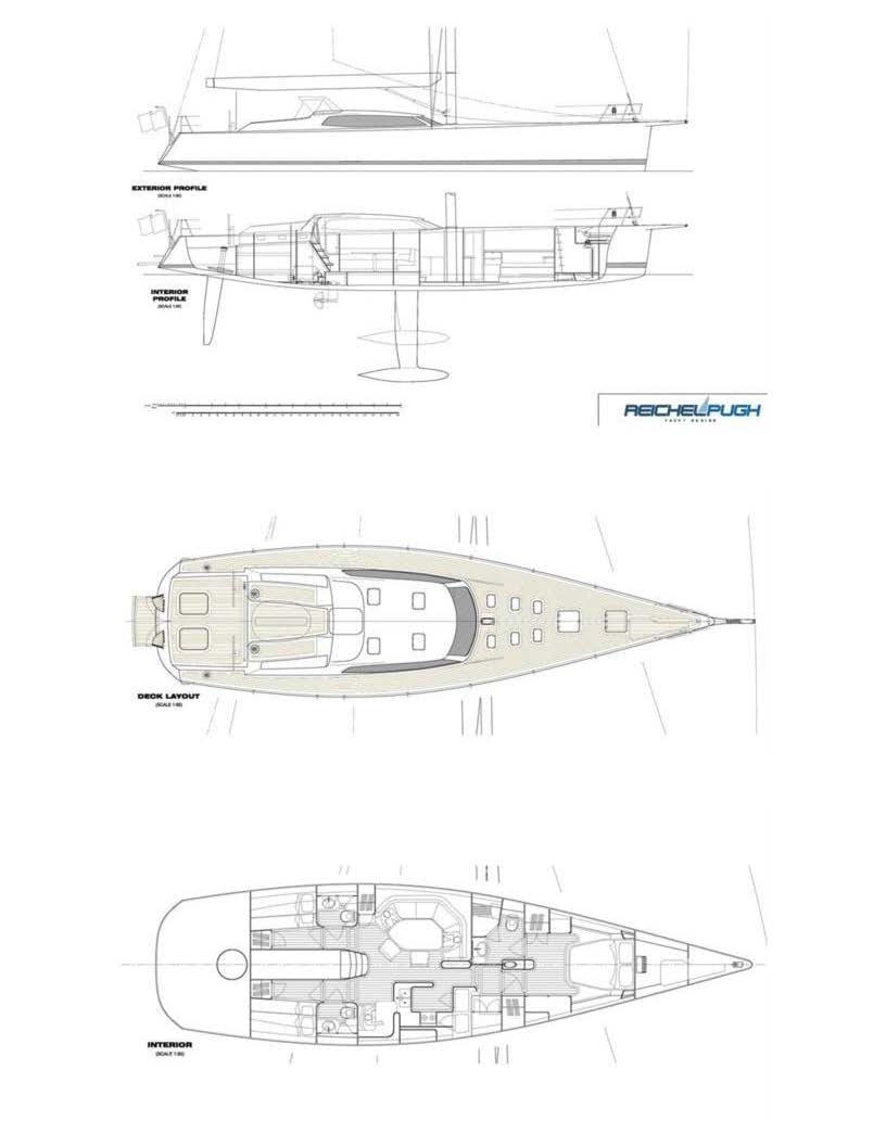diagram, engineering drawing aboard LAURA Yacht for Sale