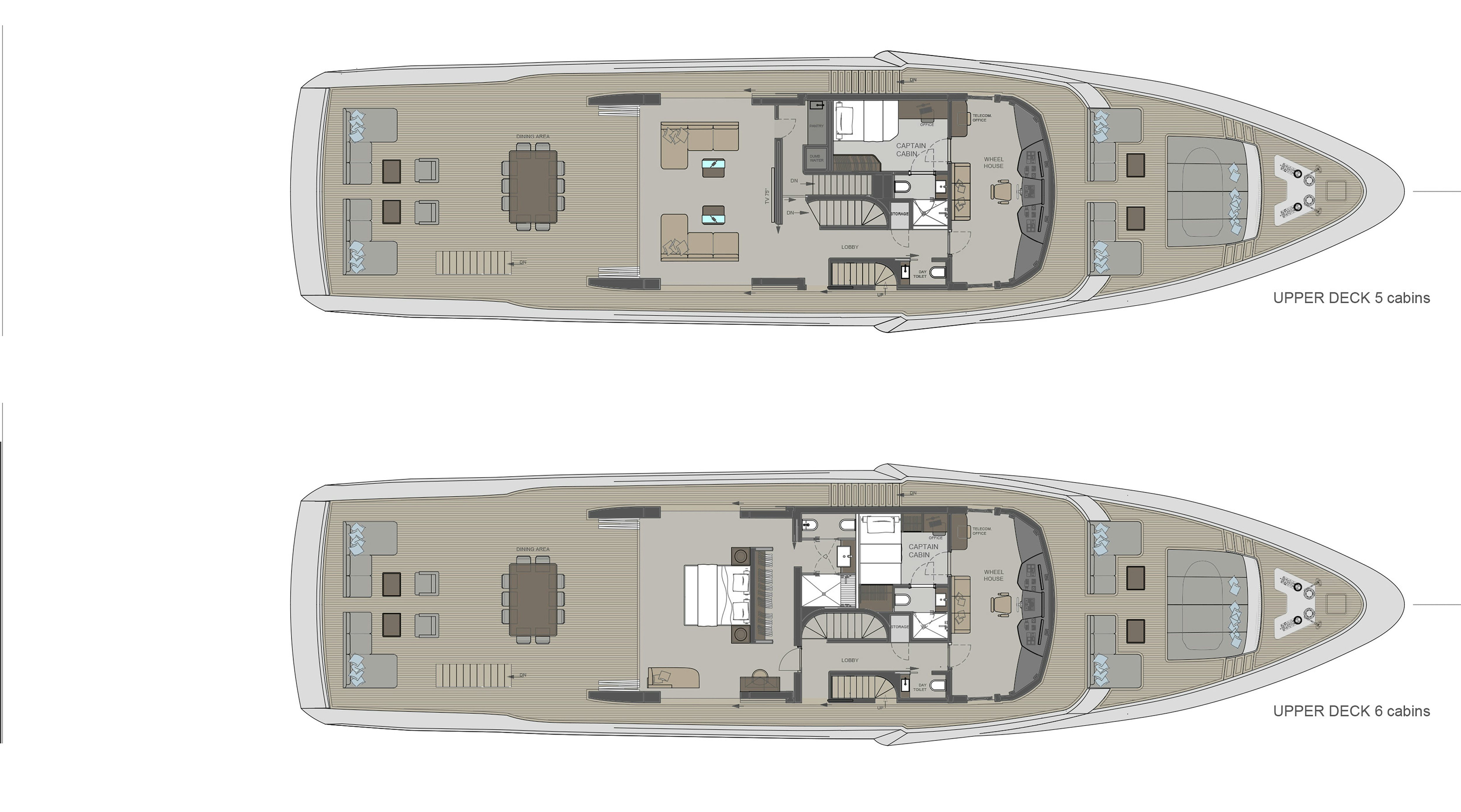 diagram, engineering drawing aboard OCEAN KING DUCALE 140 Yacht for Sale