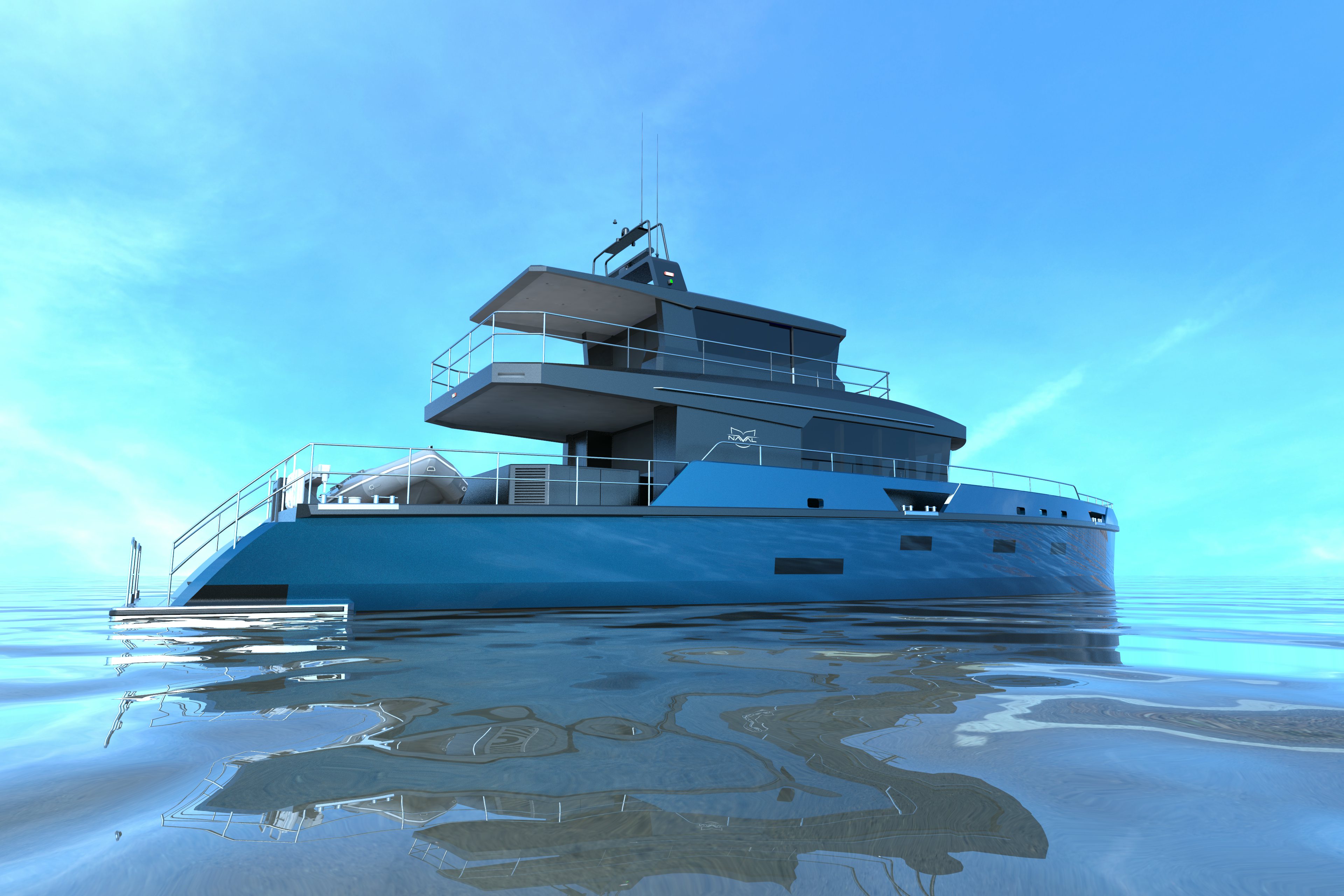 a ship in the water aboard XPM85 Yacht for Sale