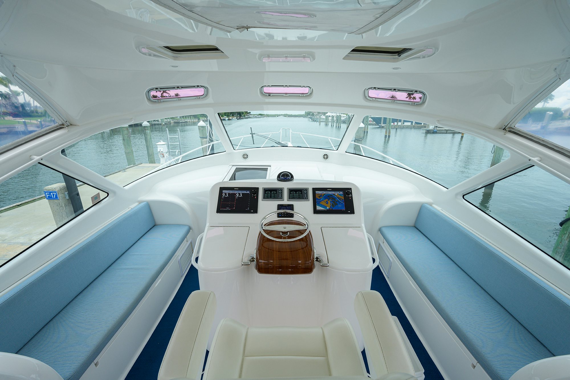 inside of a car aboard GALENE Yacht for Sale