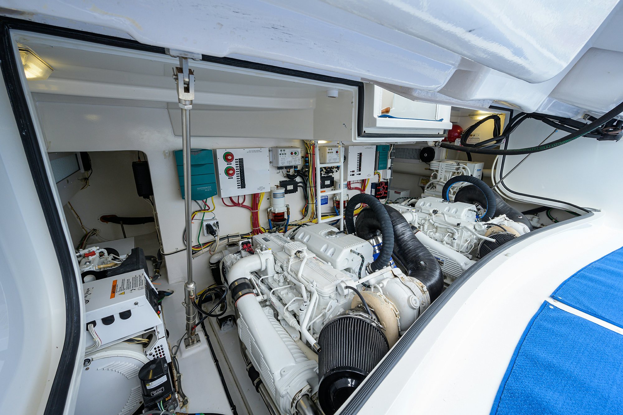 inside of a car aboard GALENE Yacht for Sale