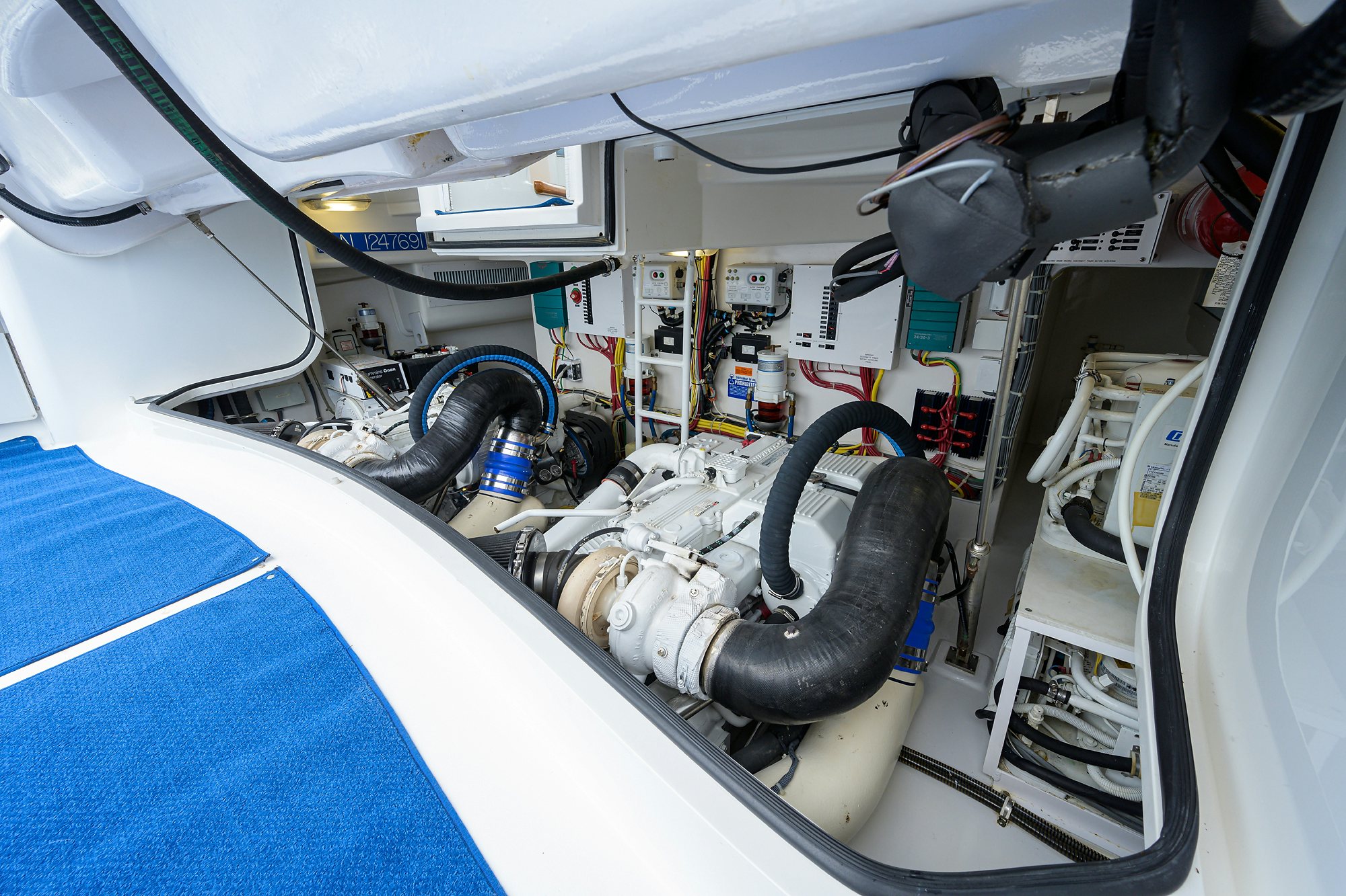 the inside of a plane aboard GALENE Yacht for Sale
