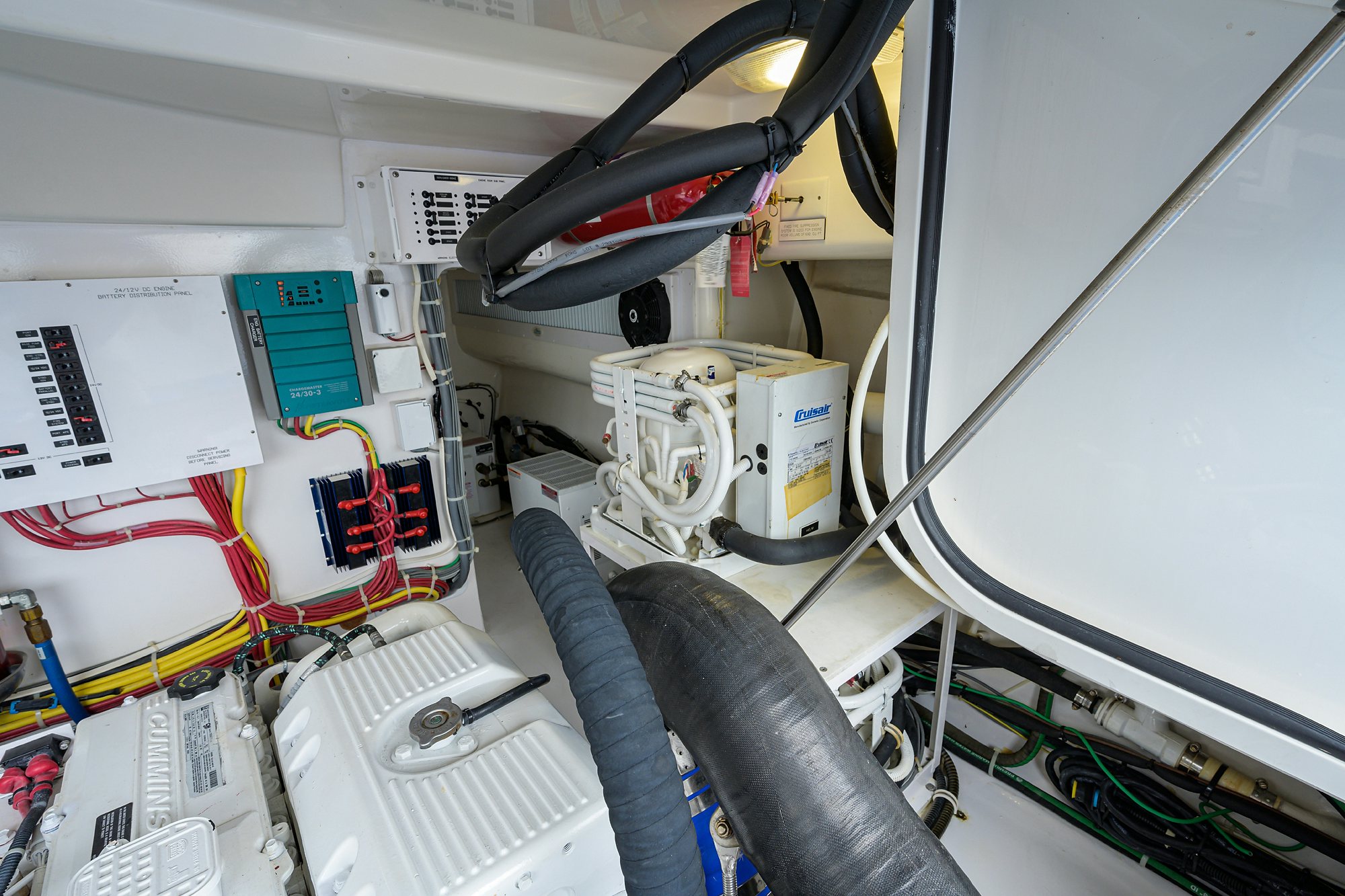 a car with a gas pump aboard GALENE Yacht for Sale